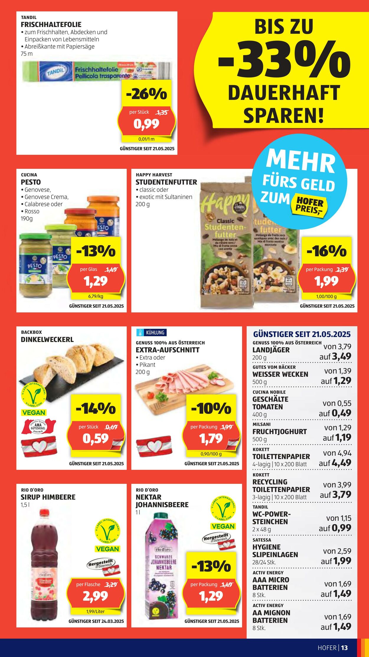 Prospekt Hofer 23.05.2025 - 28.05.2025