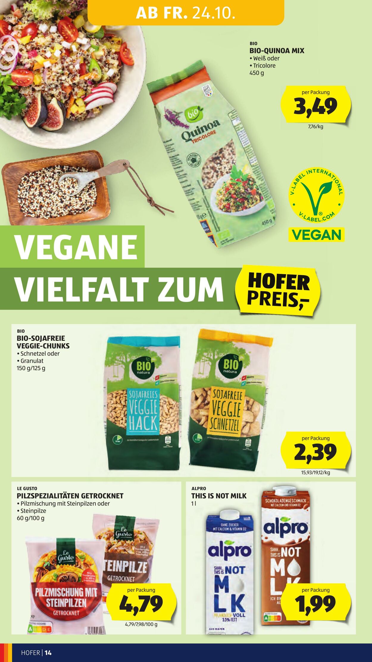 Prospekt Hofer 24.10.2025 - 30.10.2025