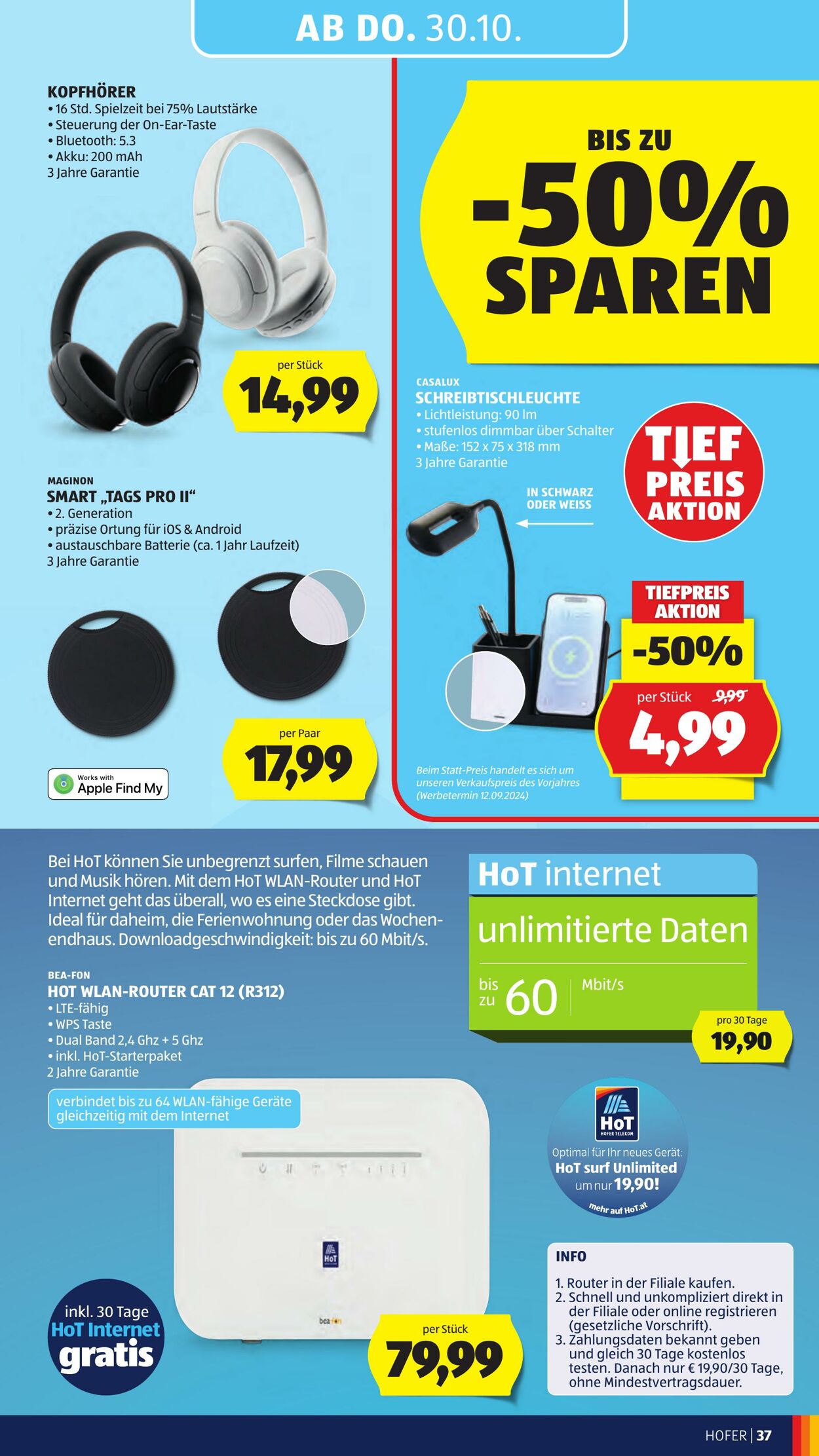 Prospekt Hofer 24.10.2025 - 30.10.2025