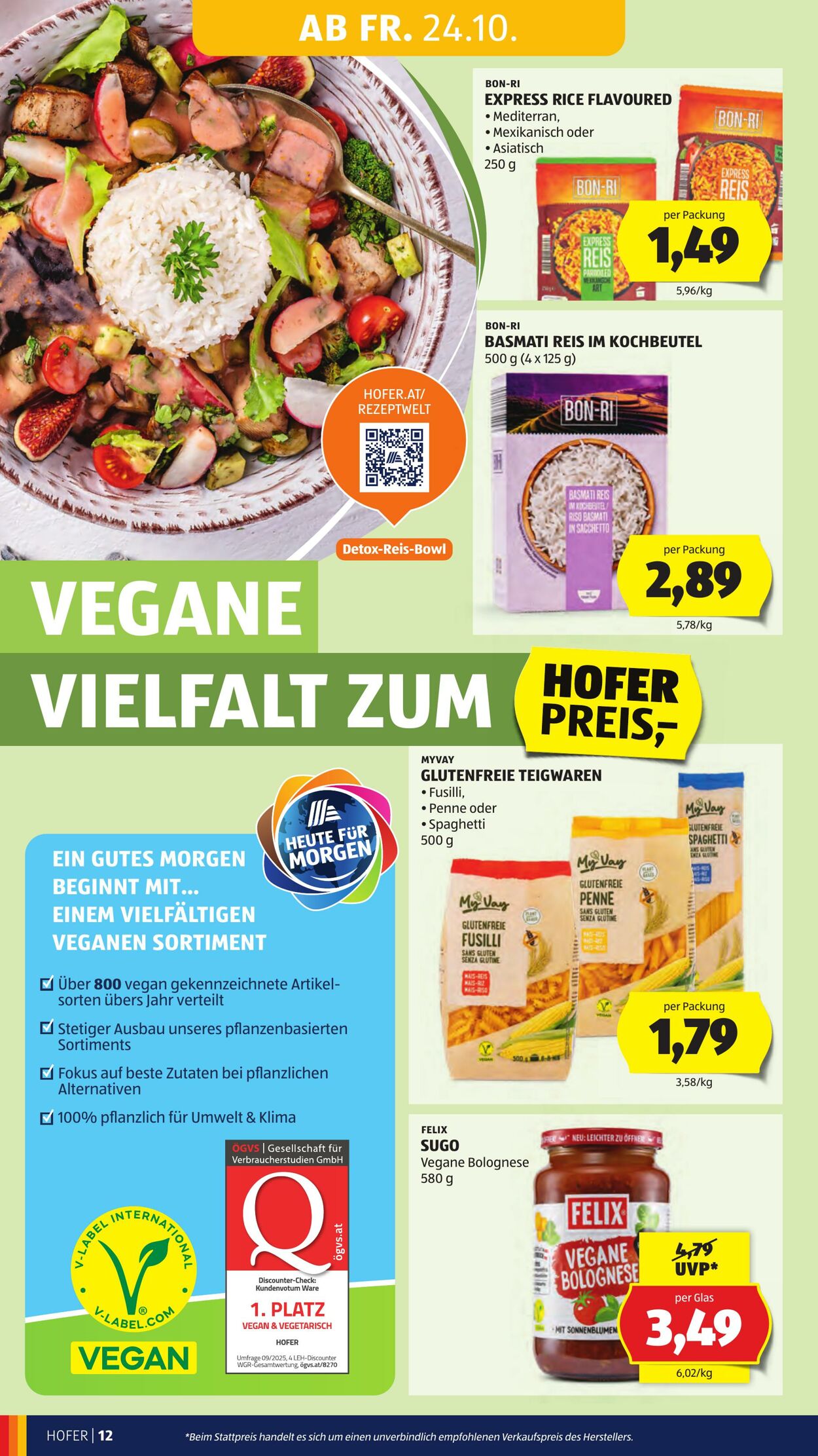 Prospekt Hofer 24.10.2025 - 30.10.2025