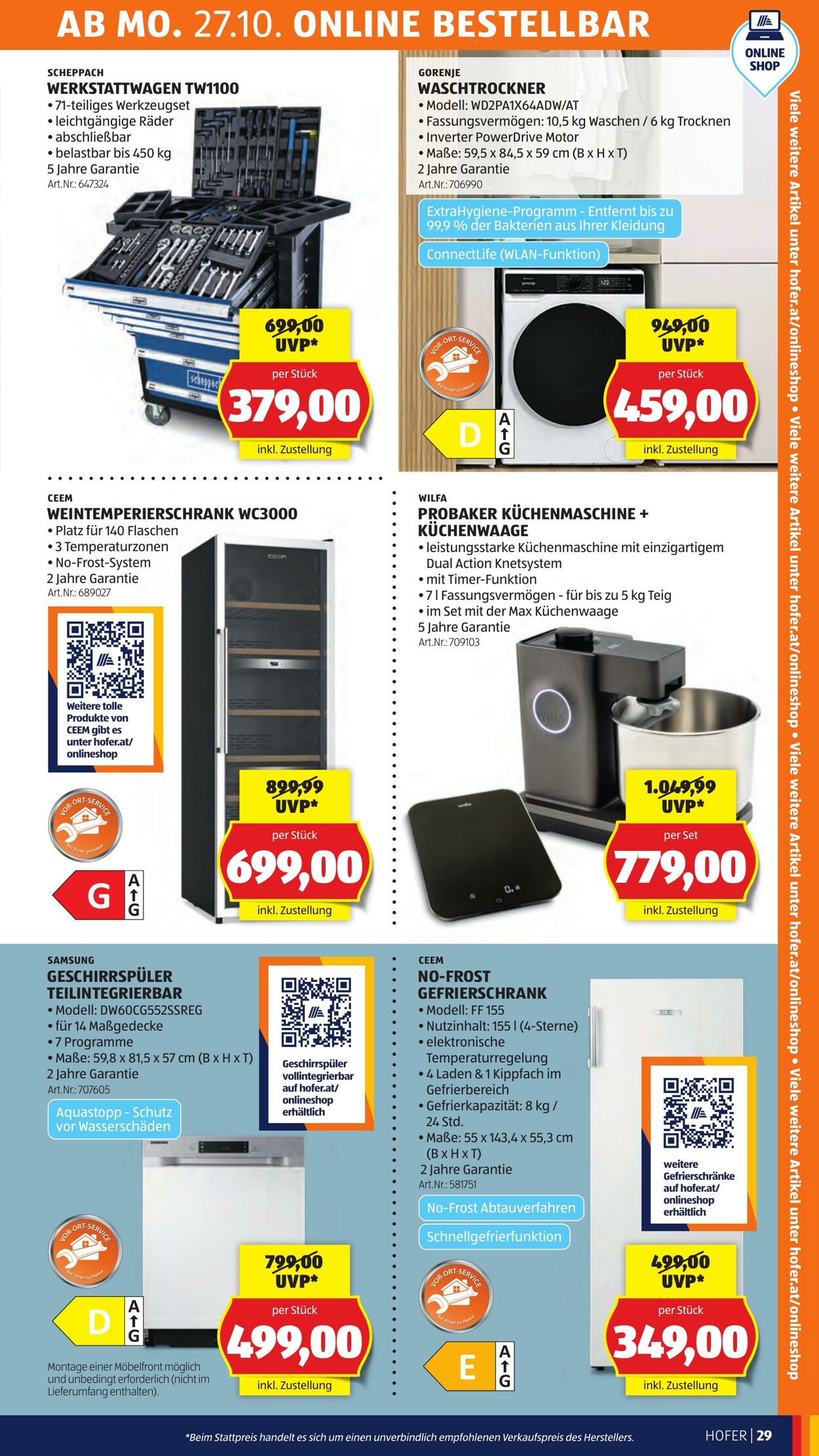 Prospekt Hofer 24.10.2025 - 30.10.2025
