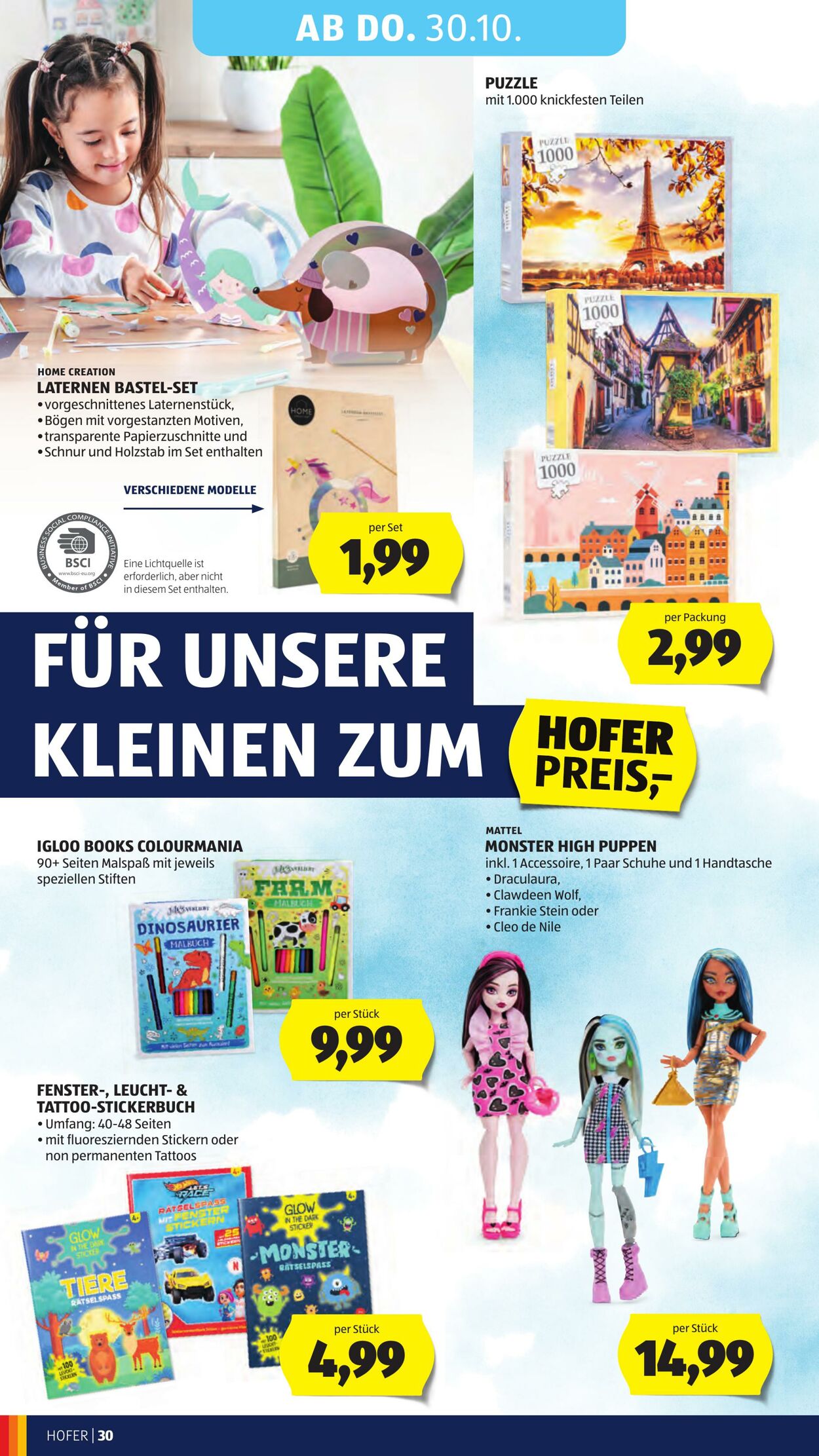 Prospekt Hofer 24.10.2025 - 30.10.2025