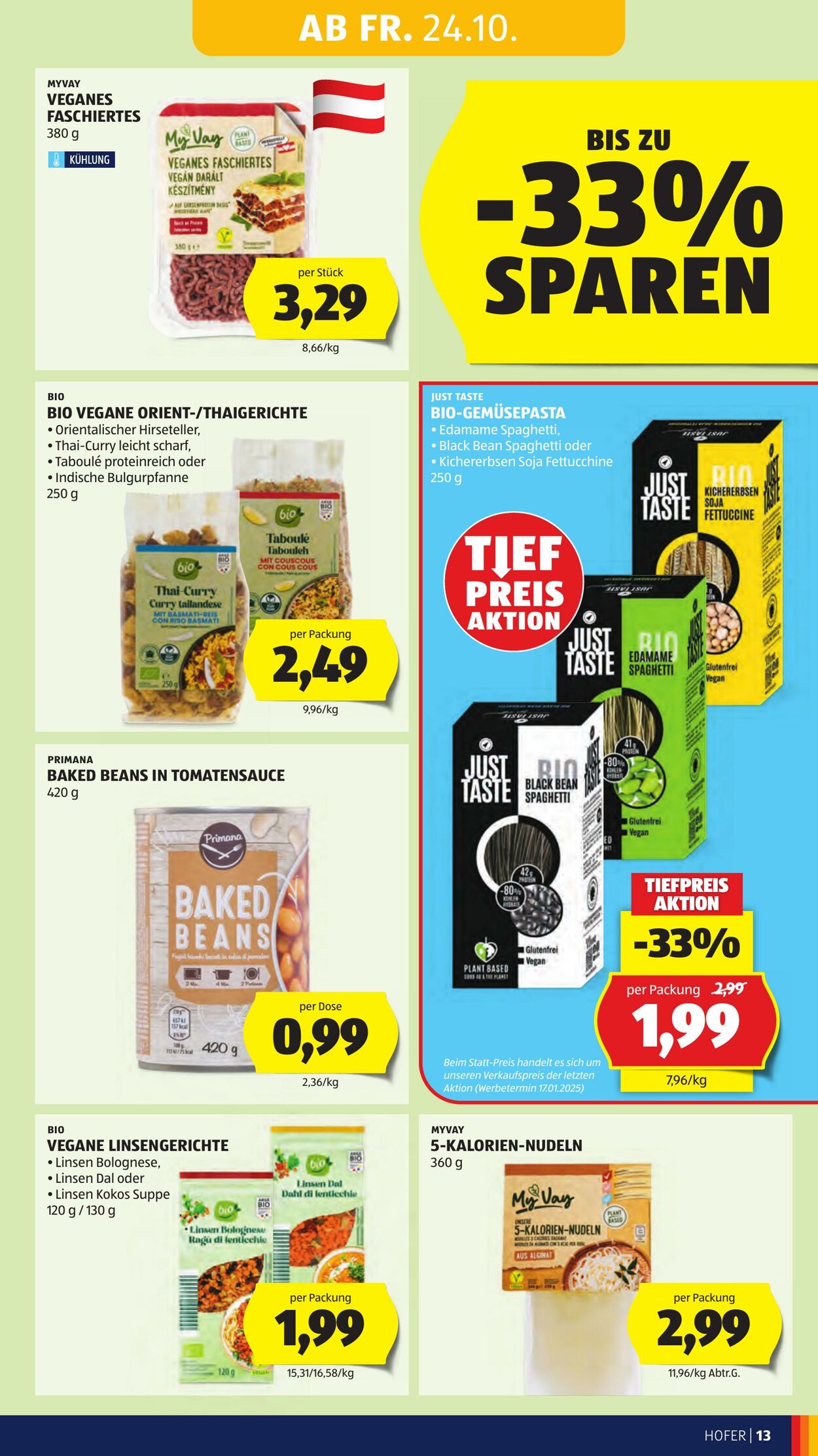 Prospekt Hofer 24.10.2025 - 30.10.2025
