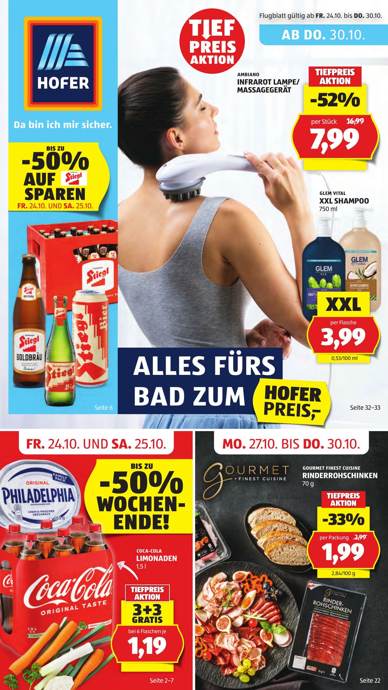Prospekt Hofer - Angebote gültig ab Freitag, 24.10., Montag 27.10. bis Donnerstag, 30.10.2025 24 Okt, 2025 - 30 Okt, 2025