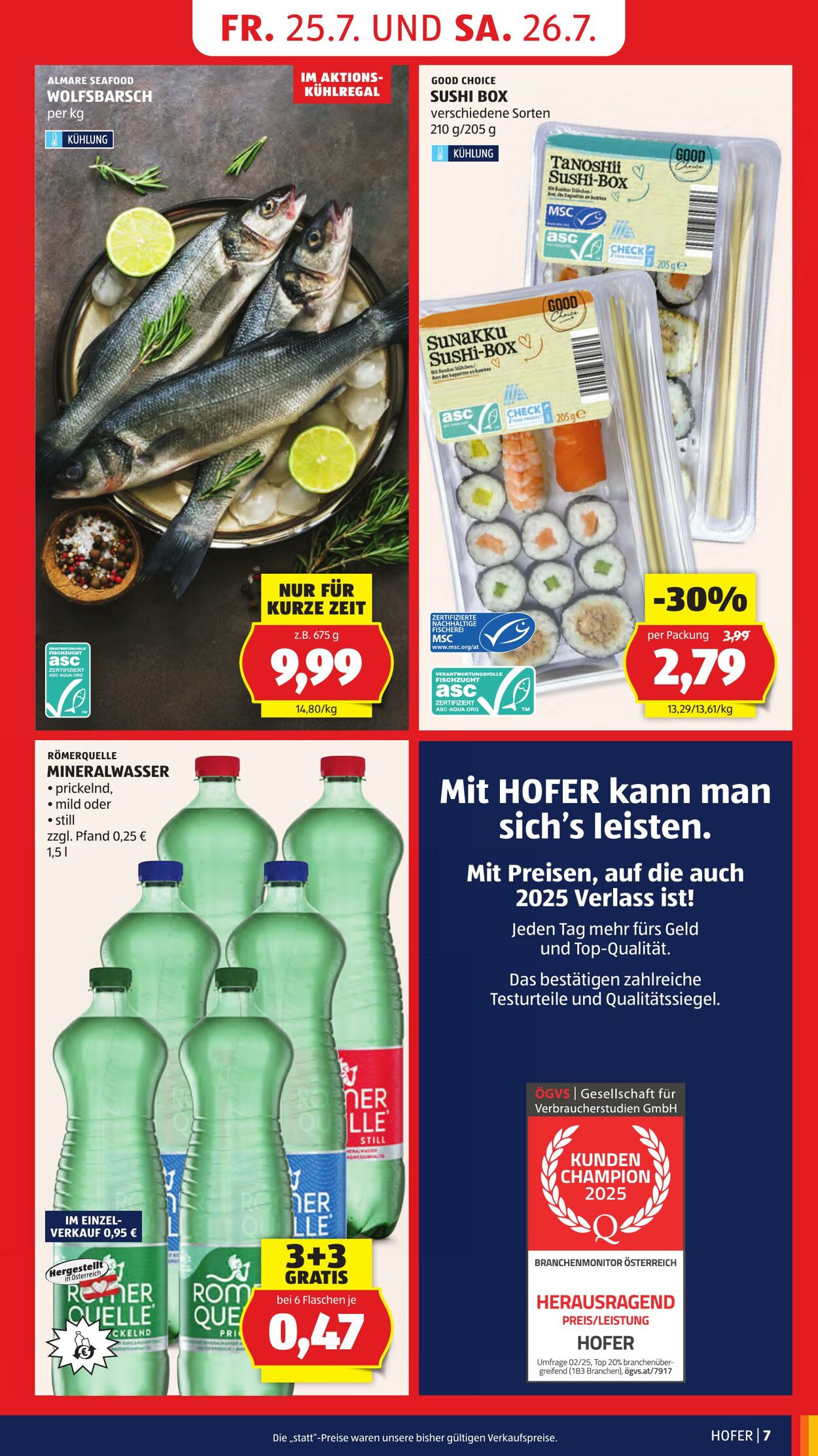 Prospekt Hofer 25.07.2025 - 31.07.2025