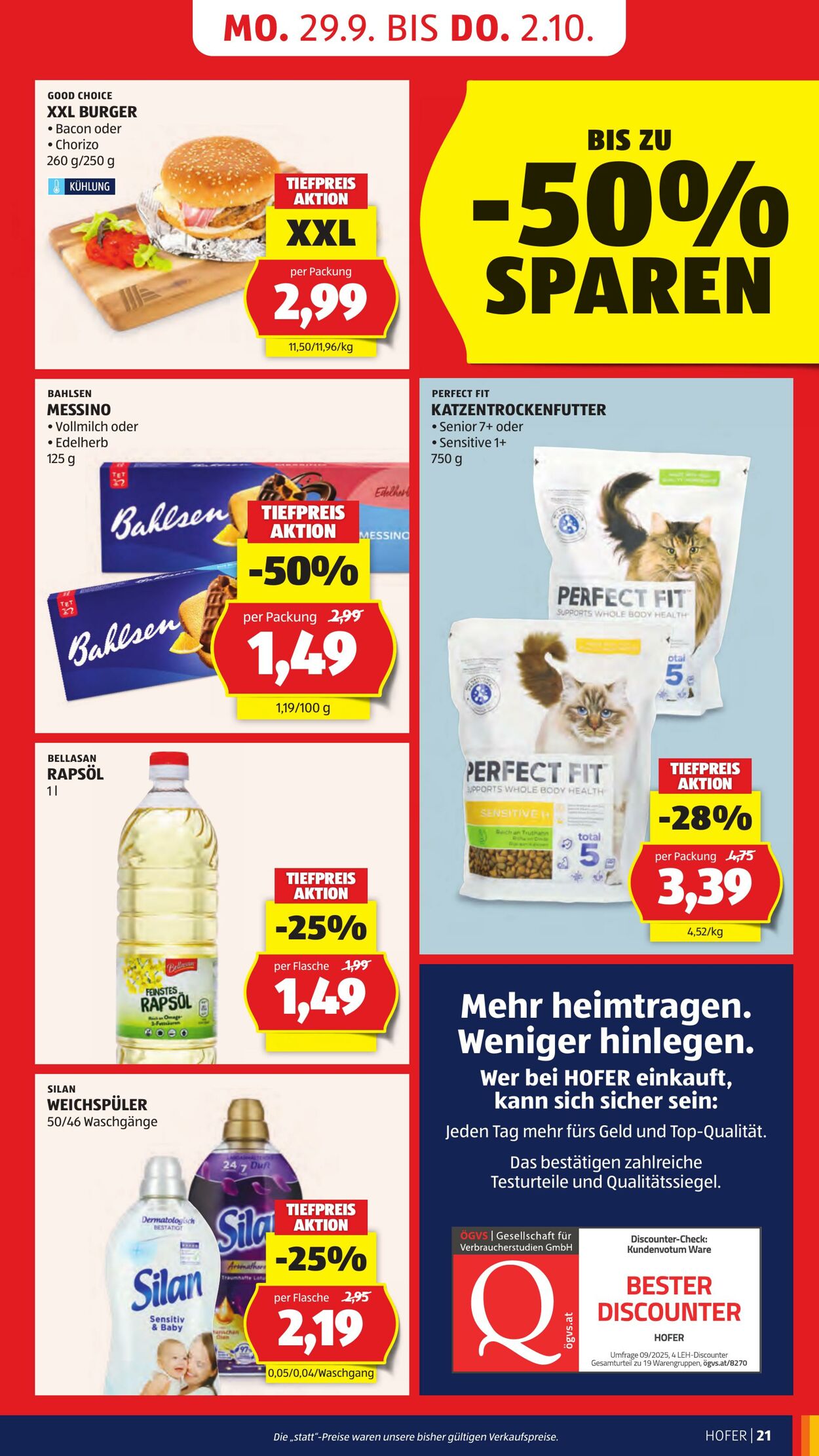 Prospekt Hofer 26.09.2025 - 02.10.2025