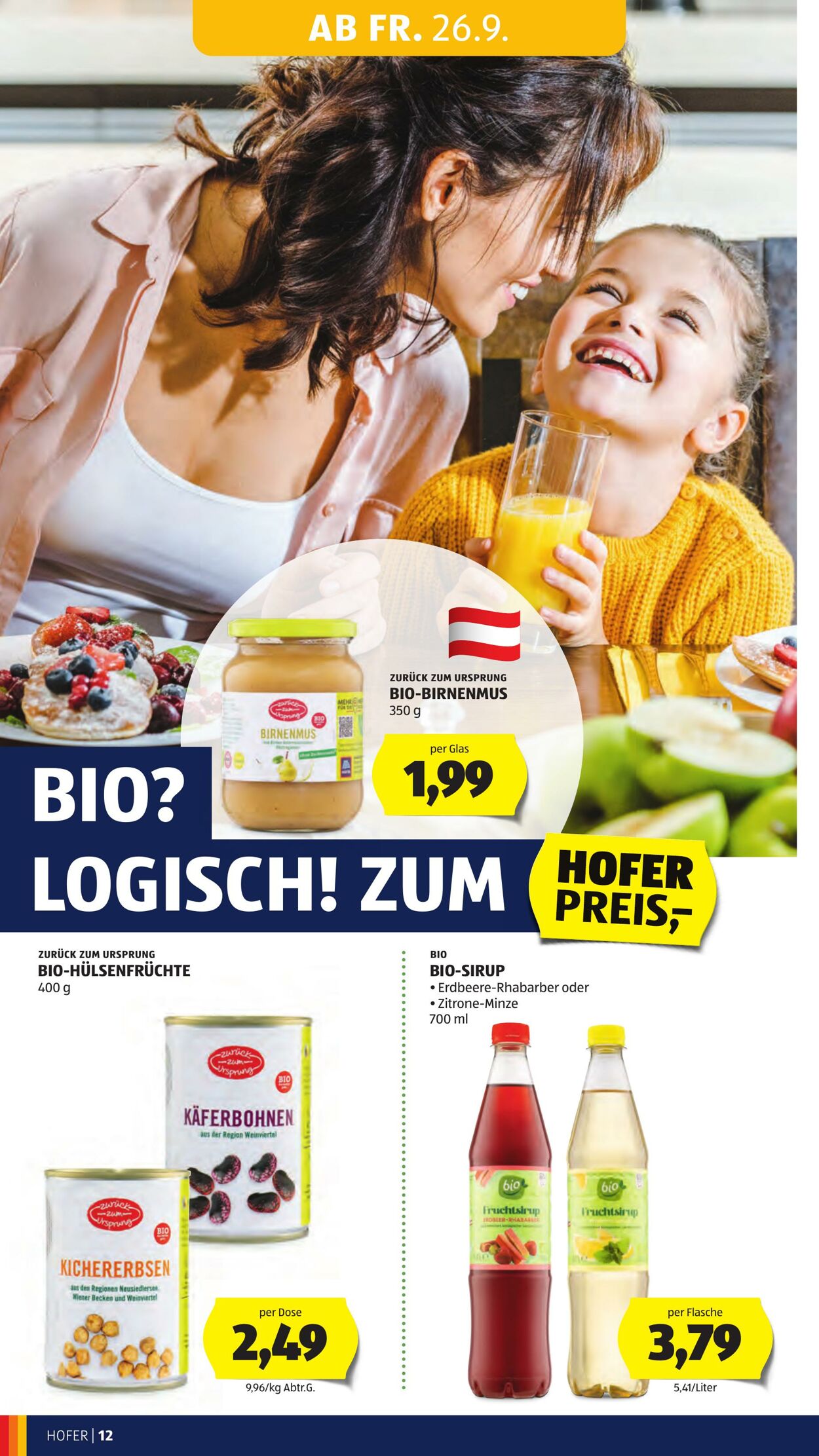 Prospekt Hofer 26.09.2025 - 02.10.2025