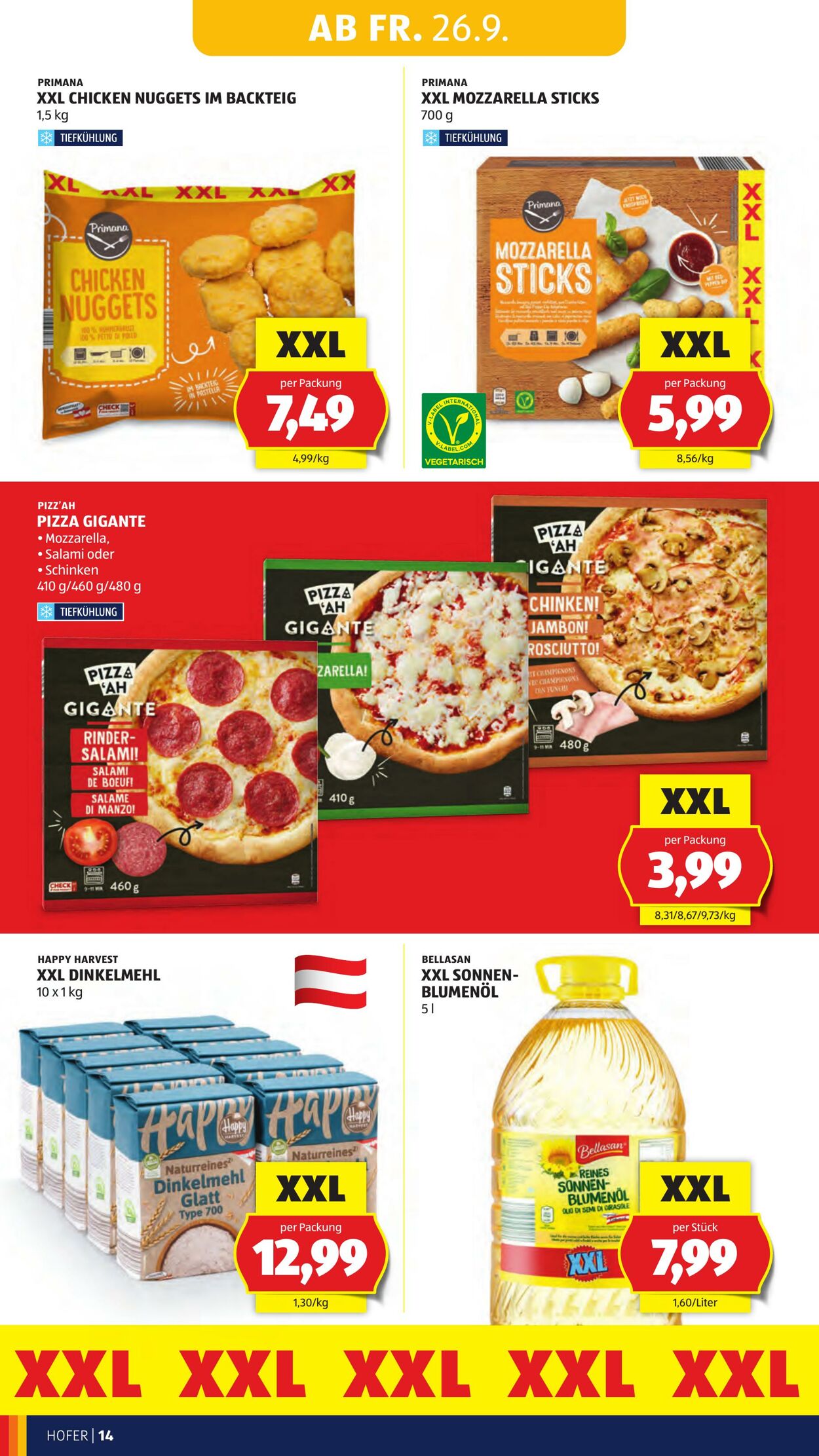 Prospekt Hofer 26.09.2025 - 02.10.2025