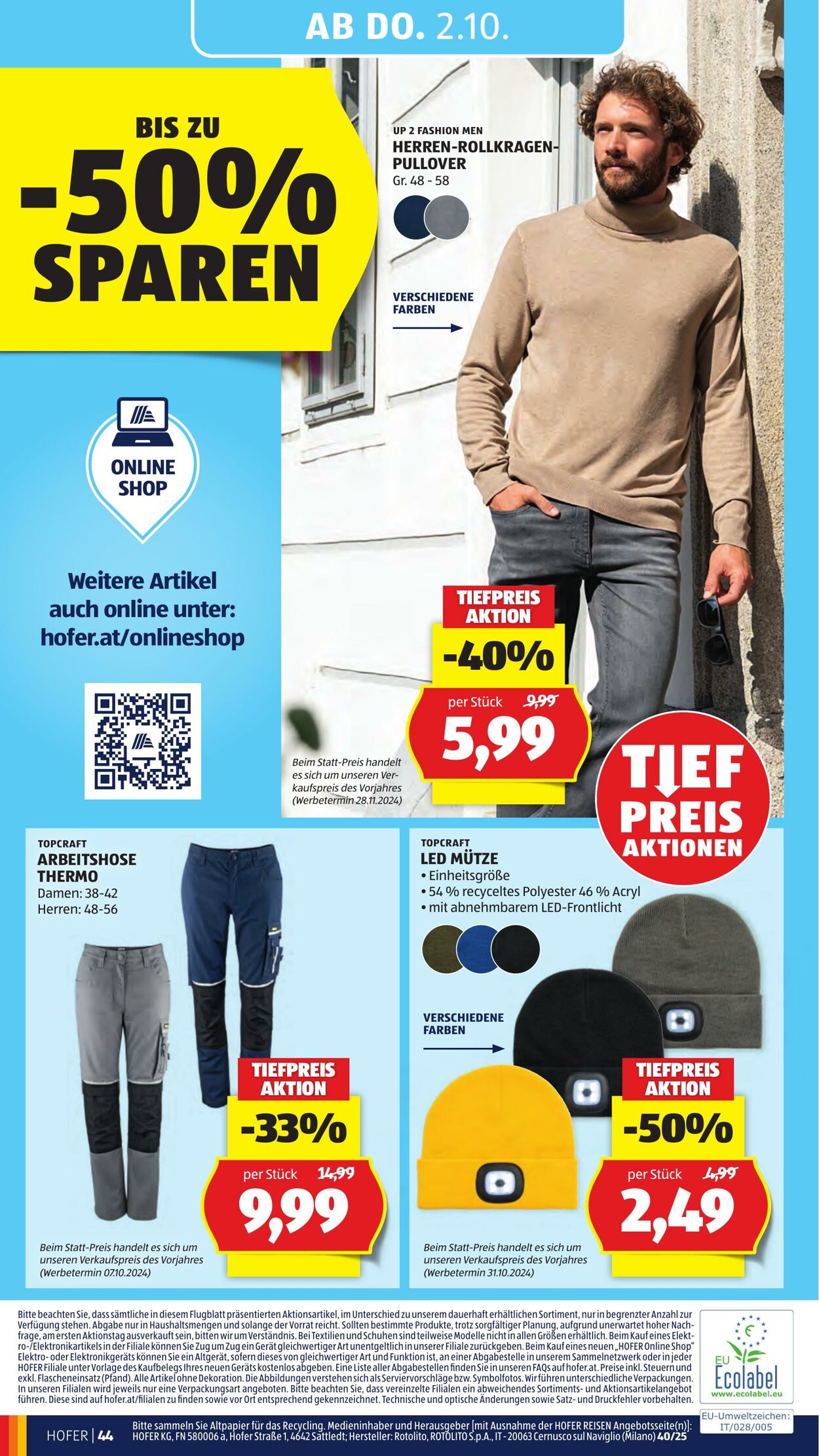 Prospekt Hofer 26.09.2025 - 02.10.2025