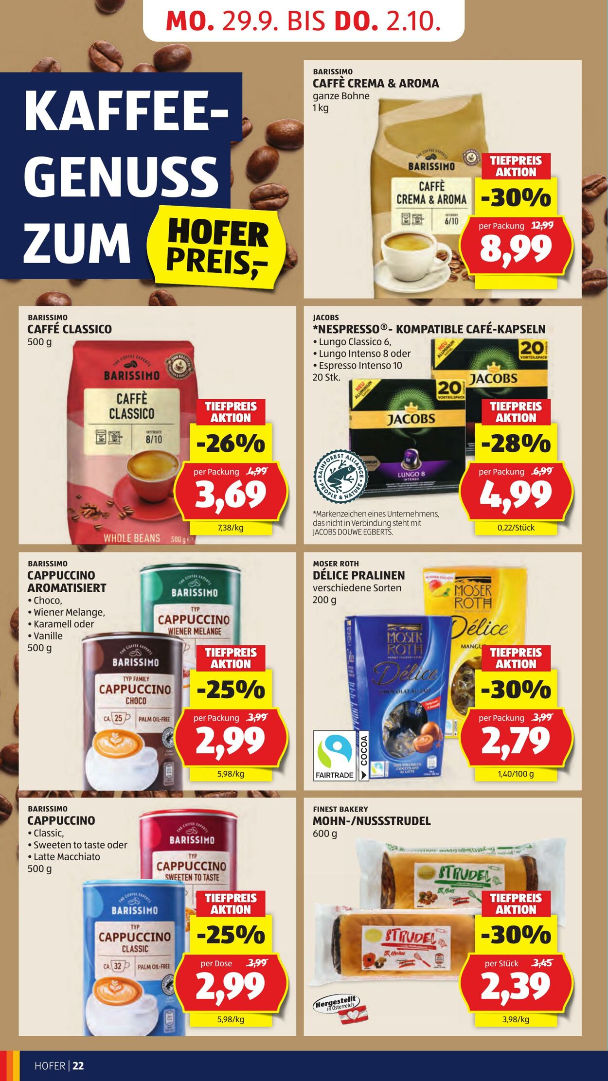 Prospekt Hofer 26.09.2025 - 02.10.2025