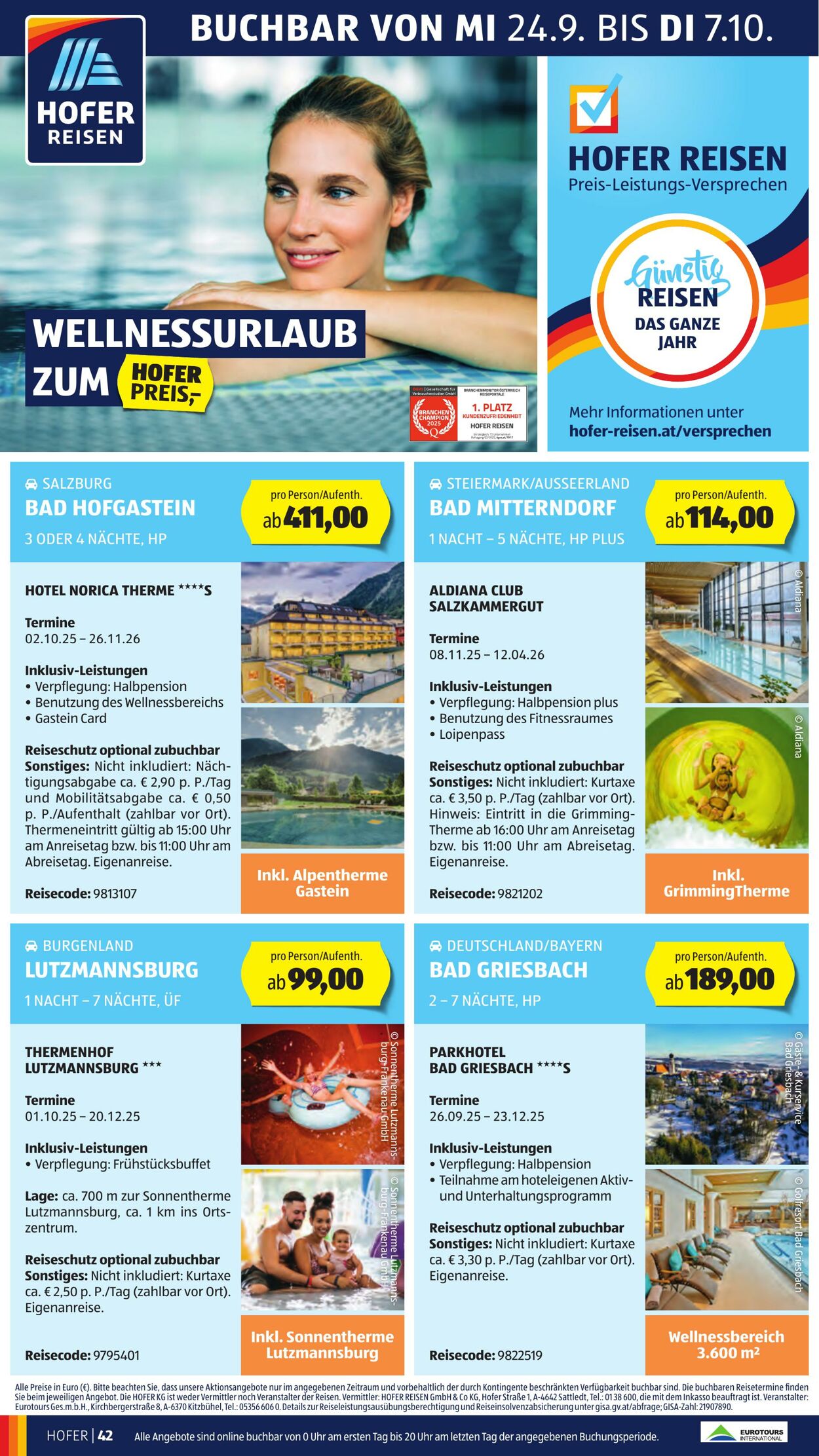 Prospekt Hofer 26.09.2025 - 02.10.2025