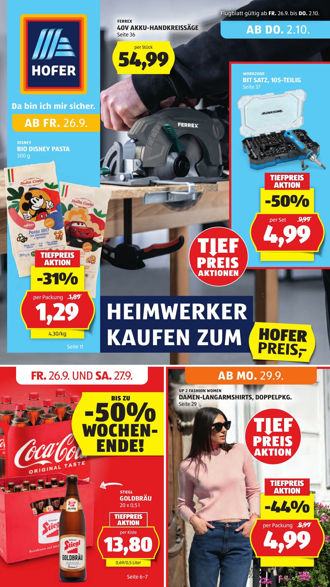 Prospekt Hofer 26.09.2025 - 02.10.2025