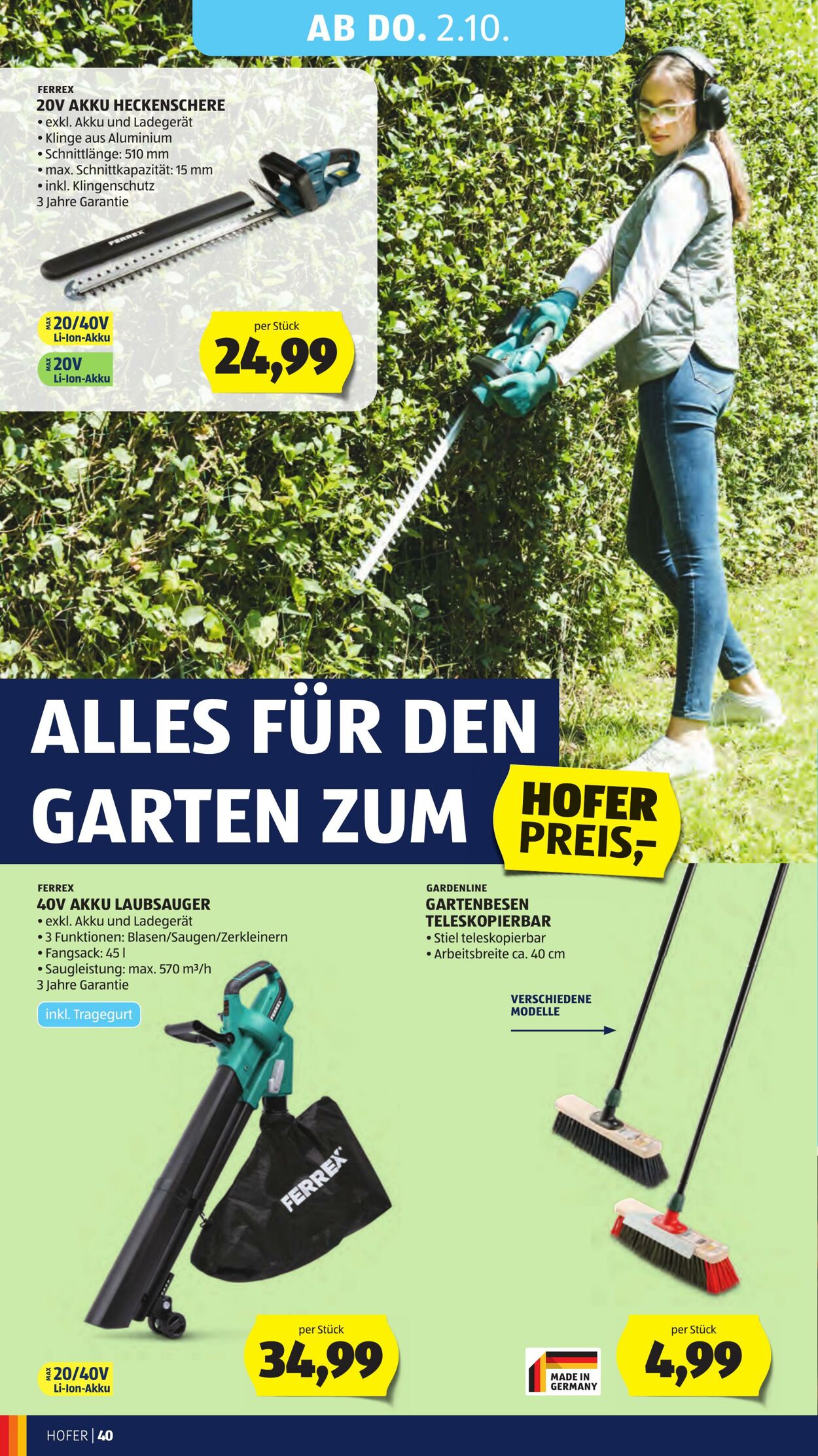 Prospekt Hofer 26.09.2025 - 02.10.2025