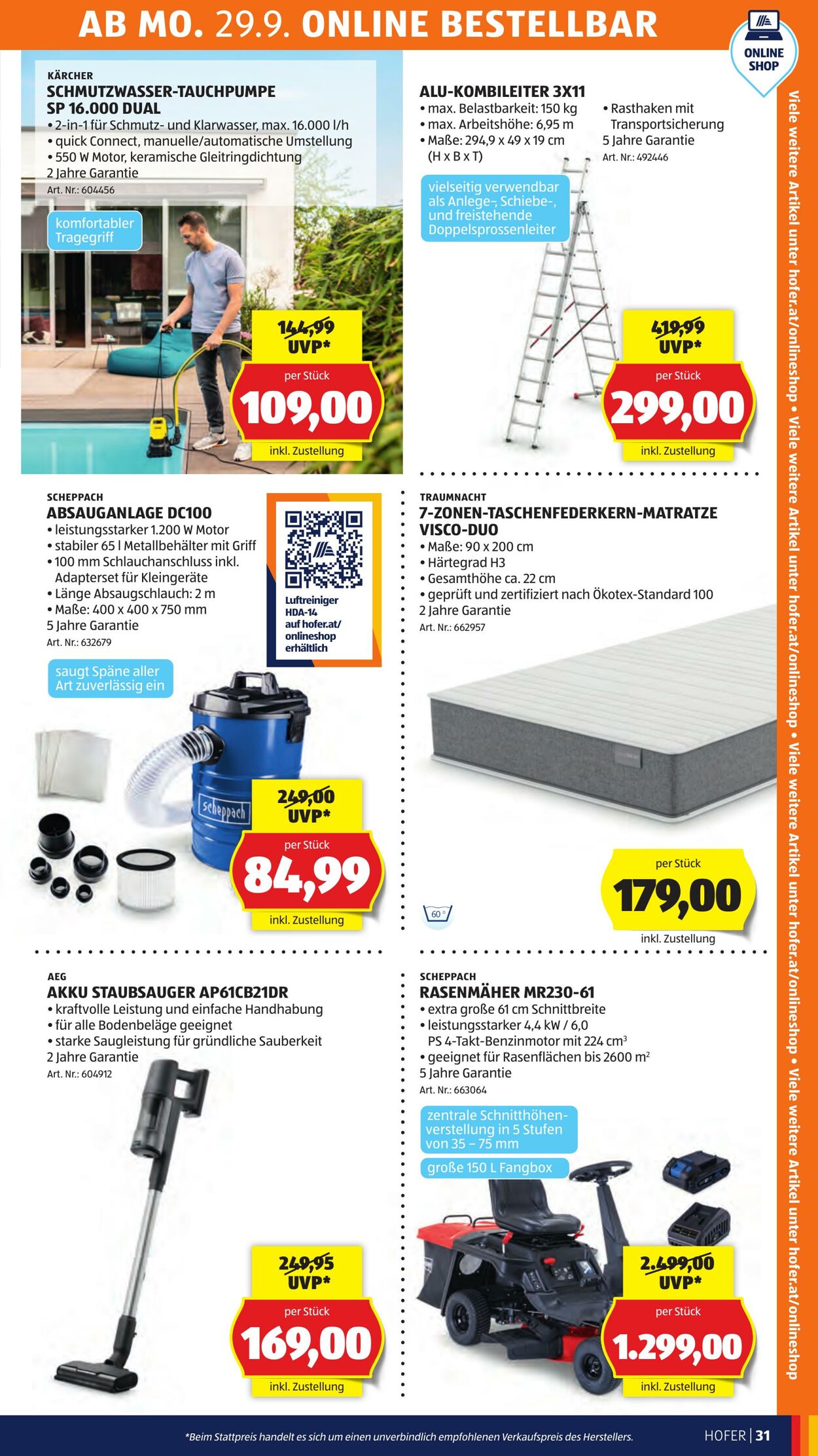 Prospekt Hofer 26.09.2025 - 02.10.2025