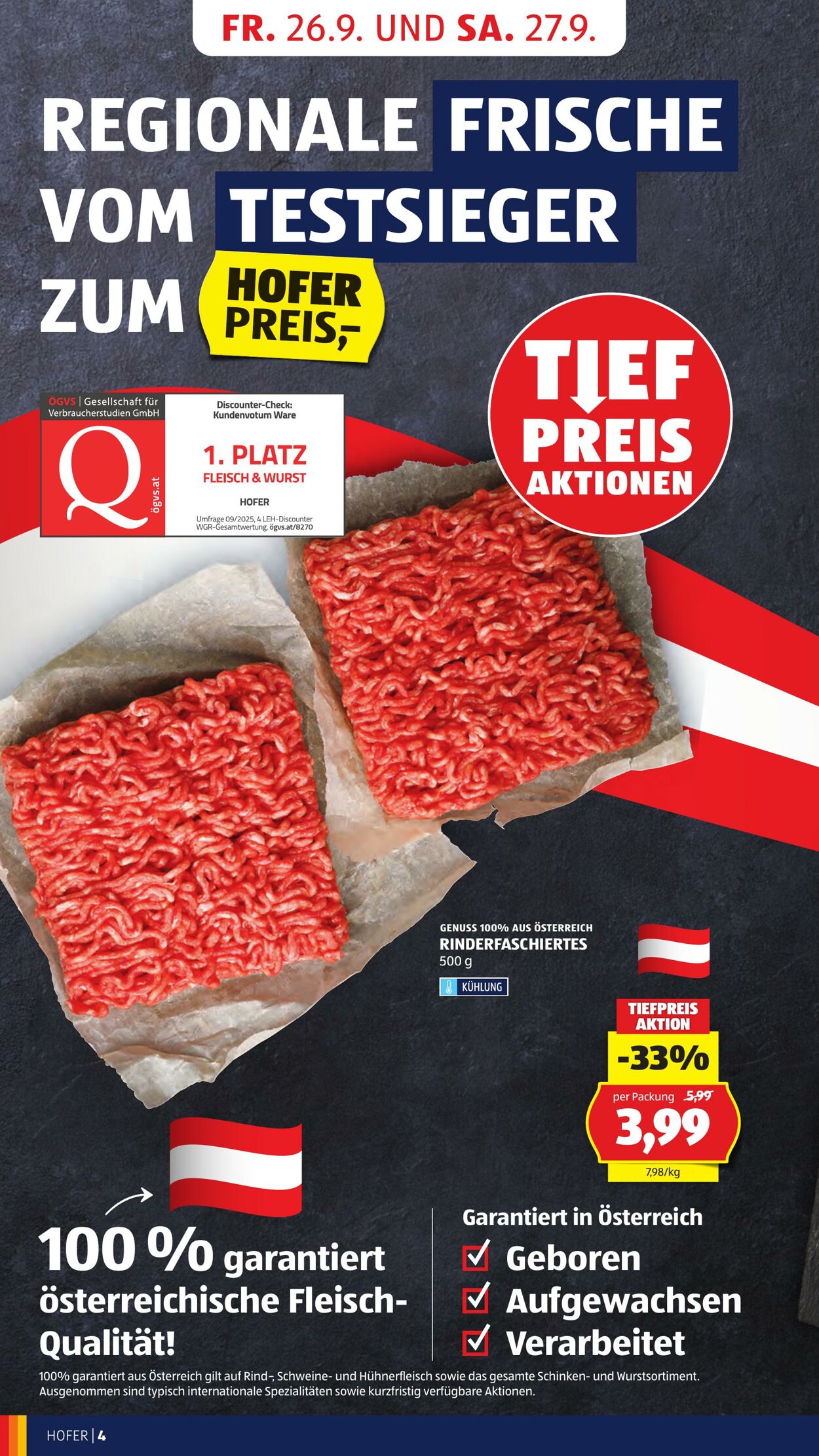 Prospekt Hofer 26.09.2025 - 02.10.2025