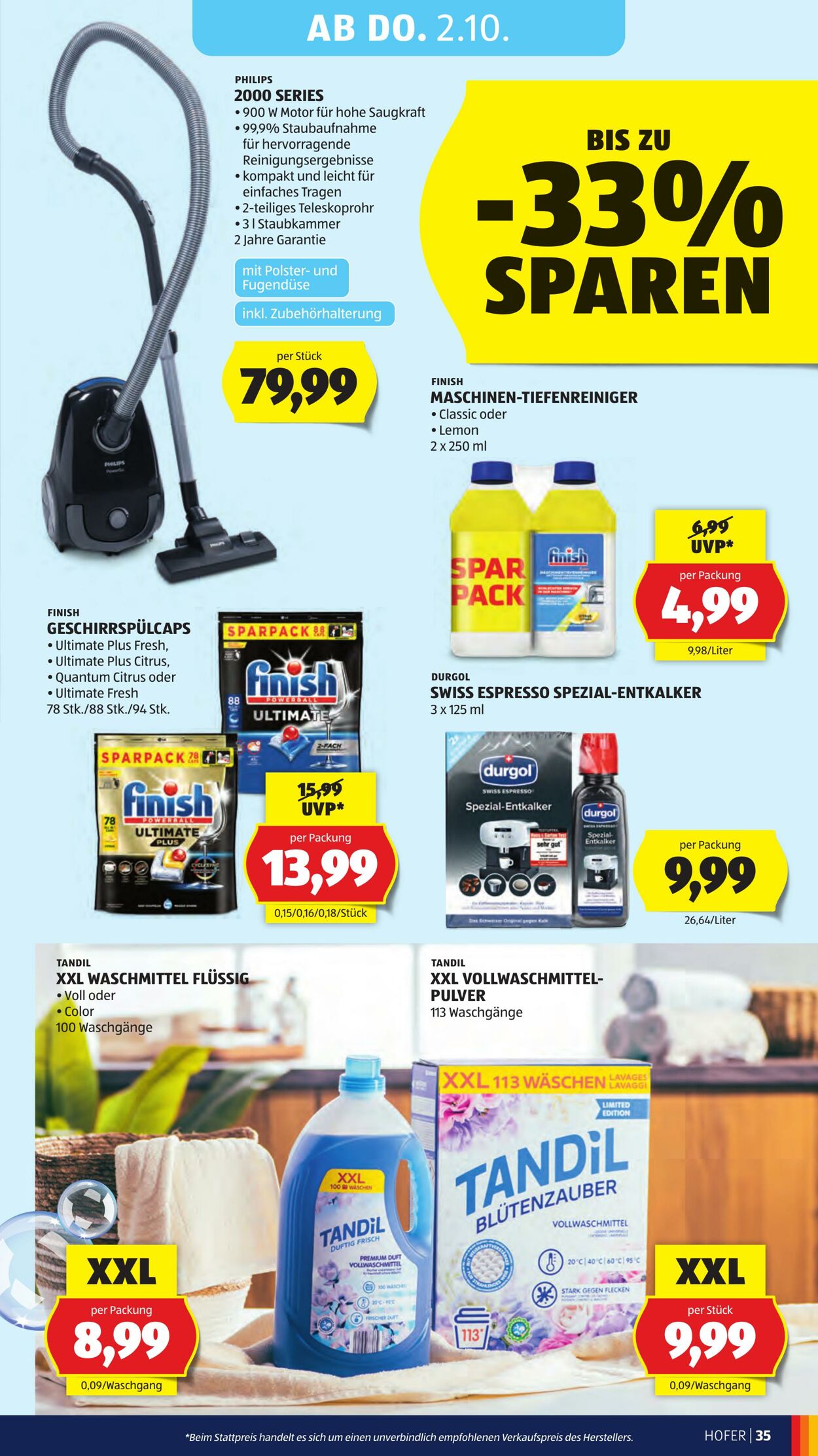 Prospekt Hofer 26.09.2025 - 02.10.2025
