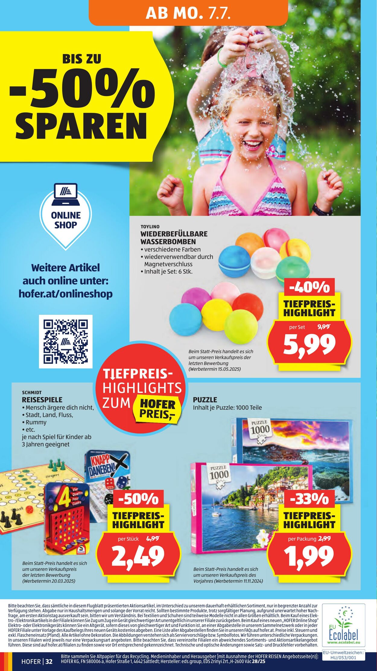 Prospekt Hofer 27.06.2025 - 03.07.2025