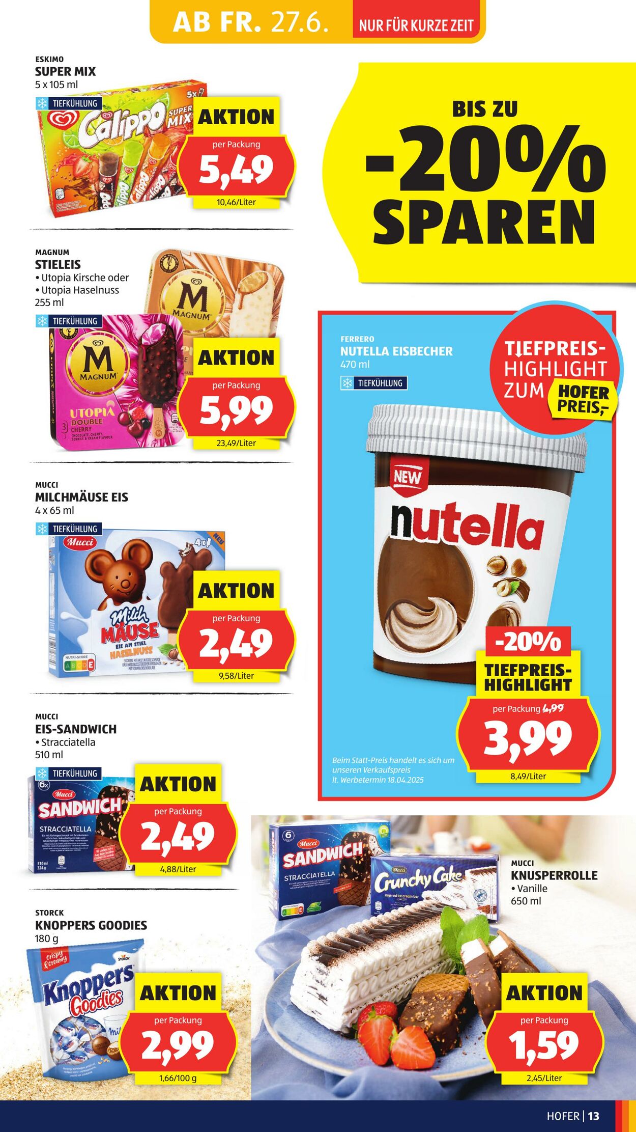 Prospekt Hofer 27.06.2025 - 03.07.2025