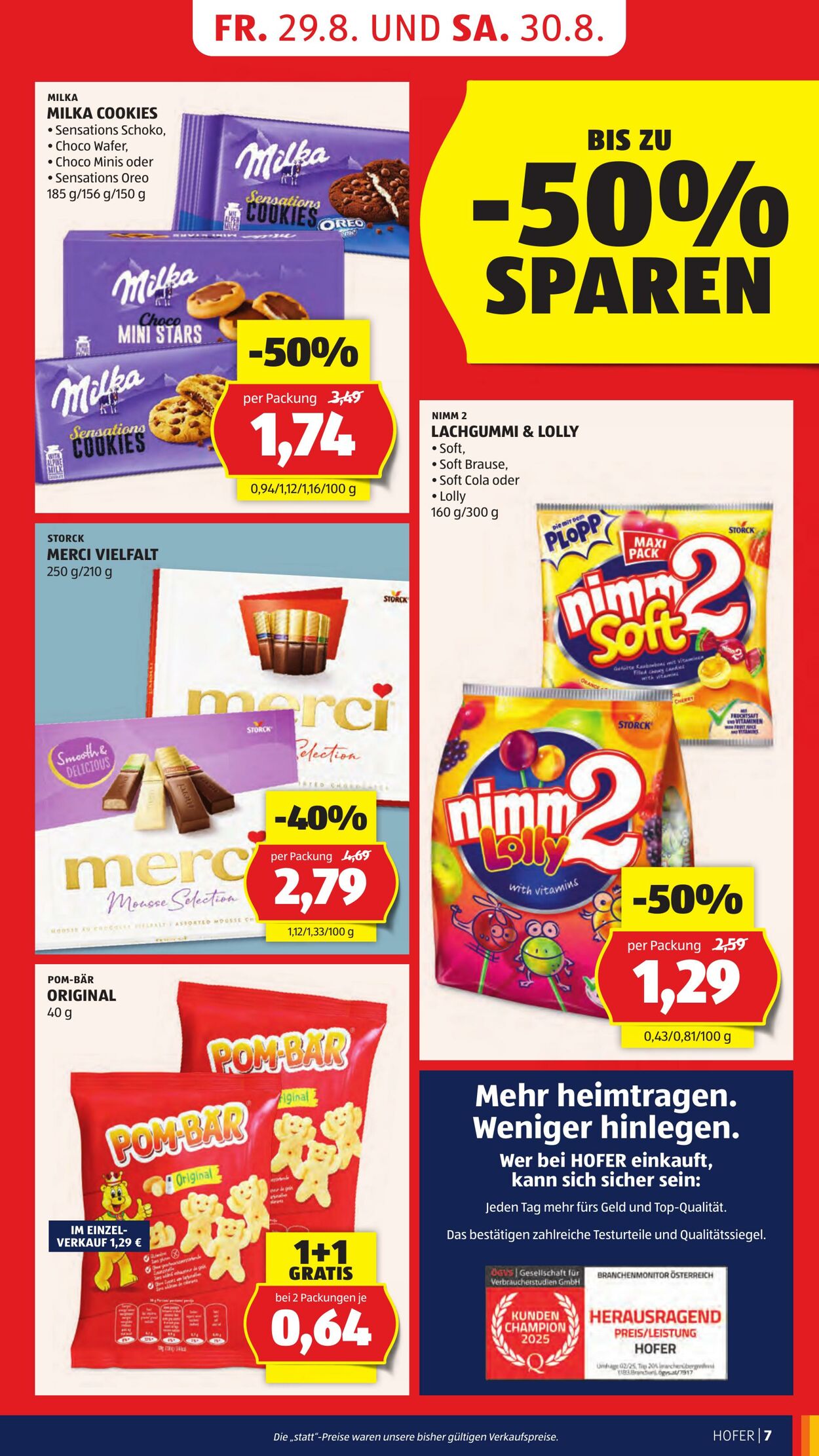Prospekt Hofer 29.08.2025 - 04.09.2025
