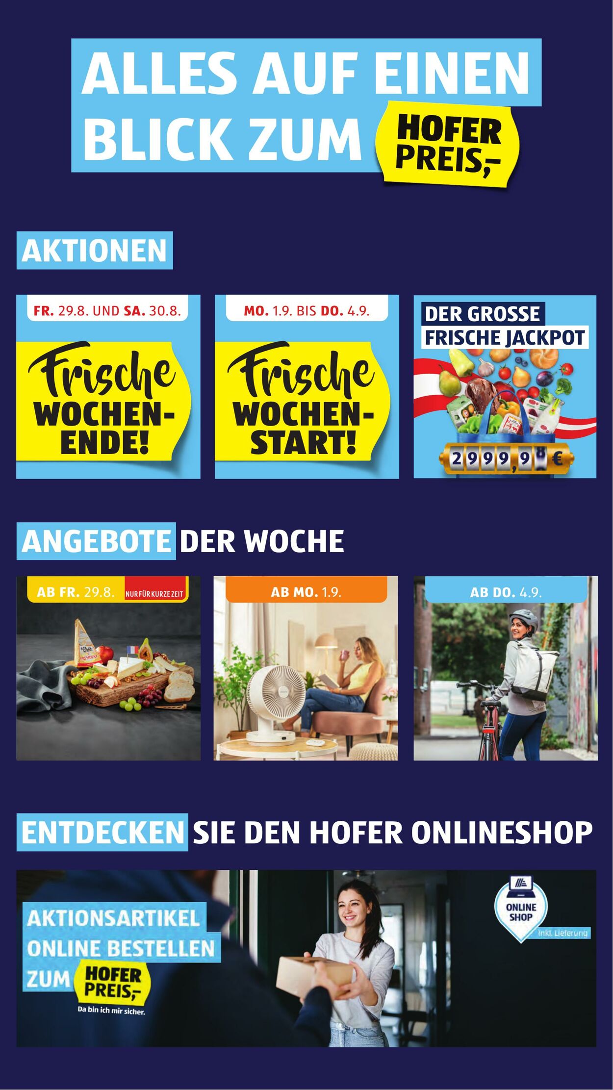 Prospekt Hofer 29.08.2025 - 04.09.2025