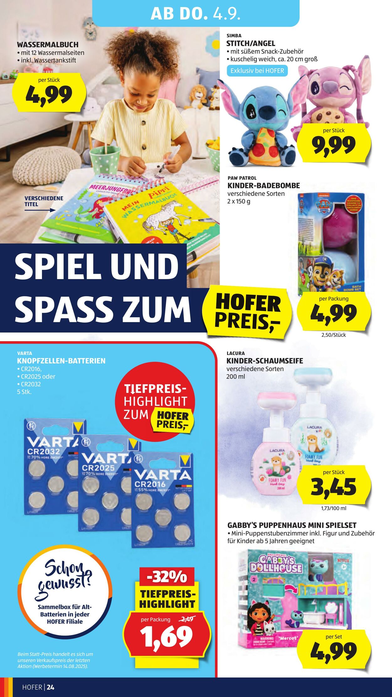 Prospekt Hofer 29.08.2025 - 04.09.2025