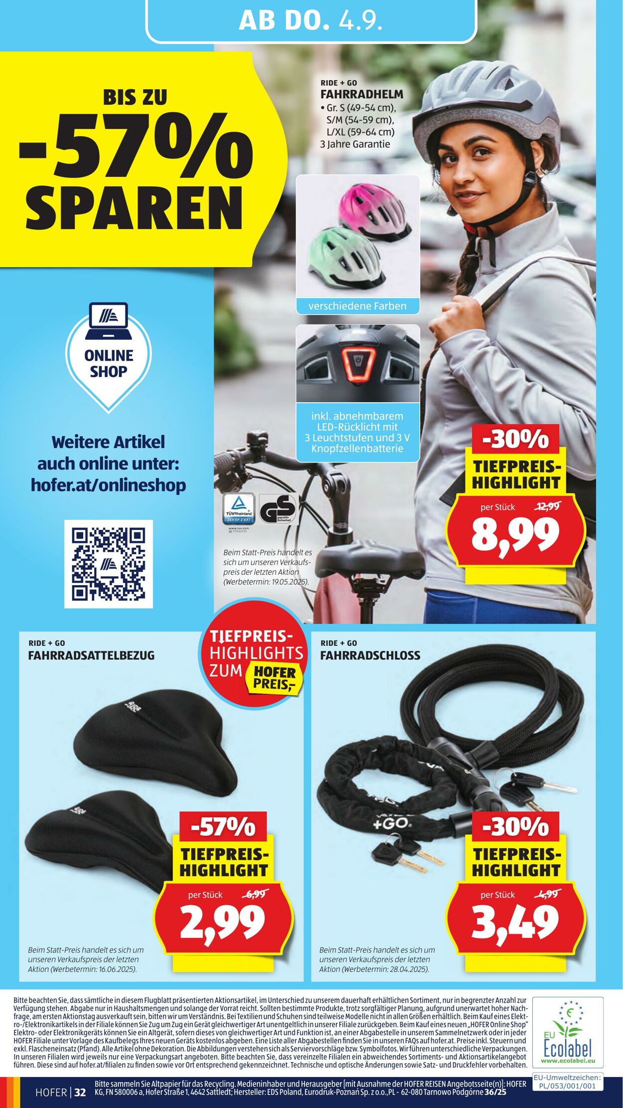 Prospekt Hofer 29.08.2025 - 04.09.2025