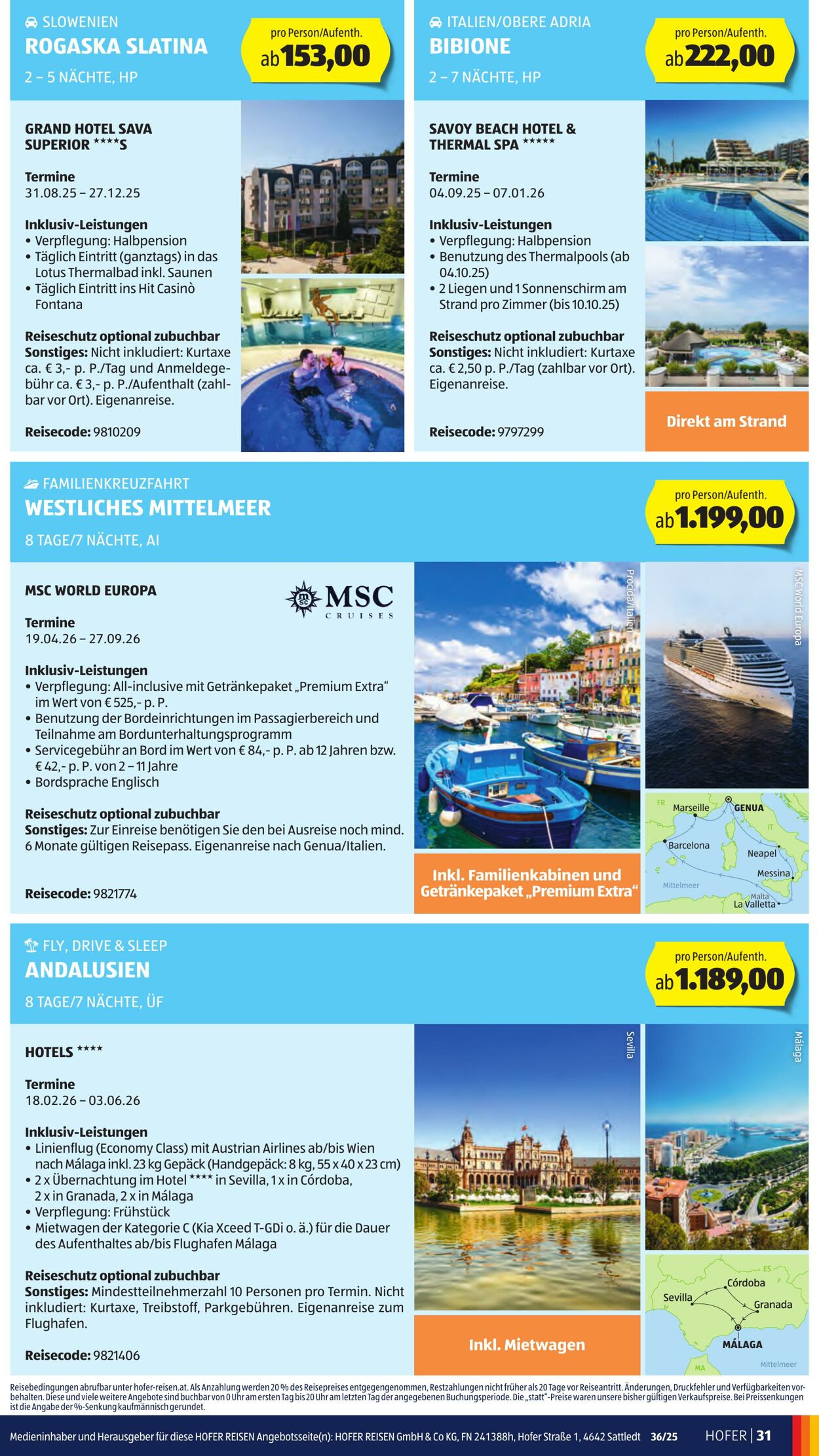 Prospekt Hofer 29.08.2025 - 04.09.2025
