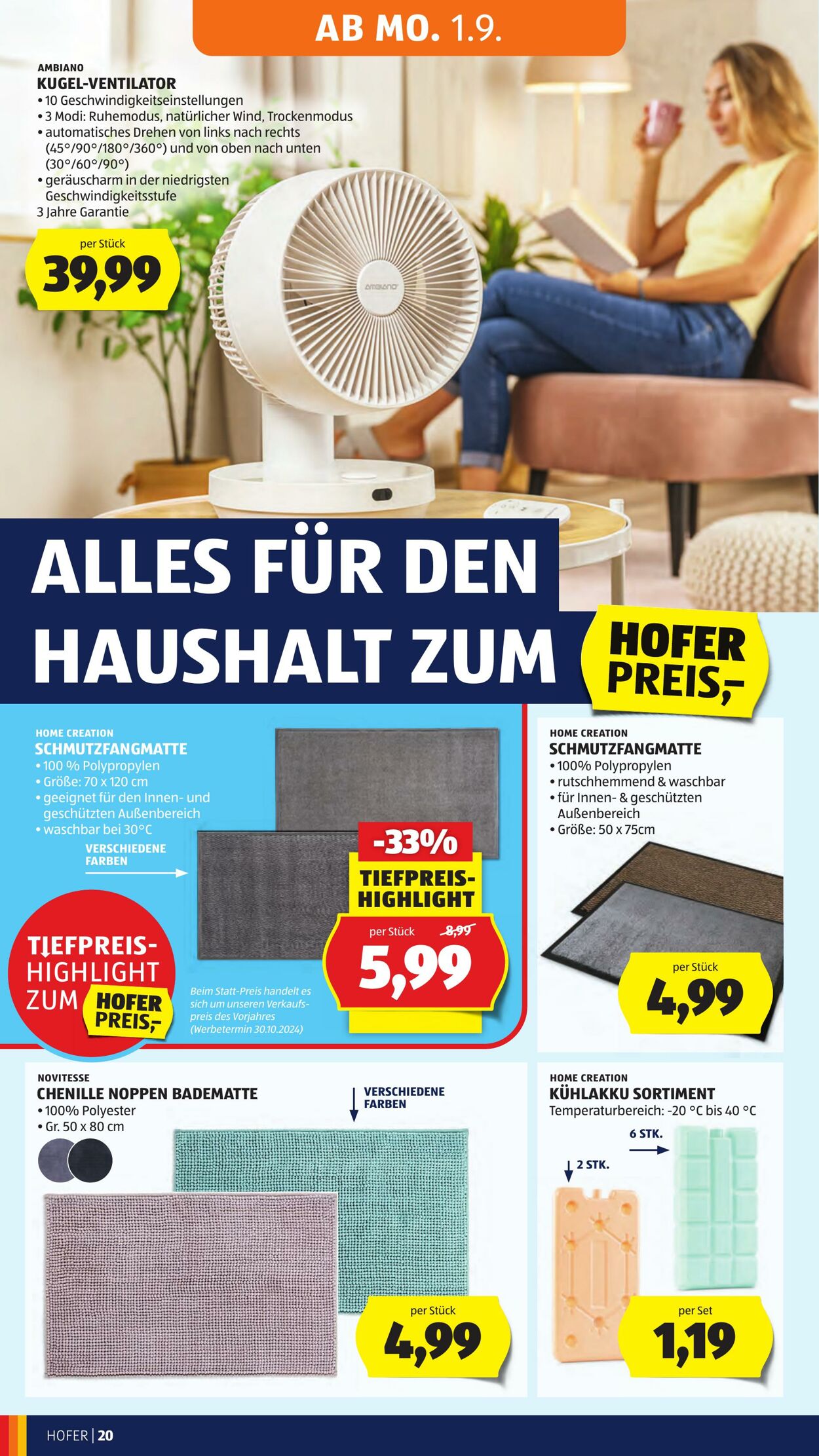 Prospekt Hofer 29.08.2025 - 04.09.2025