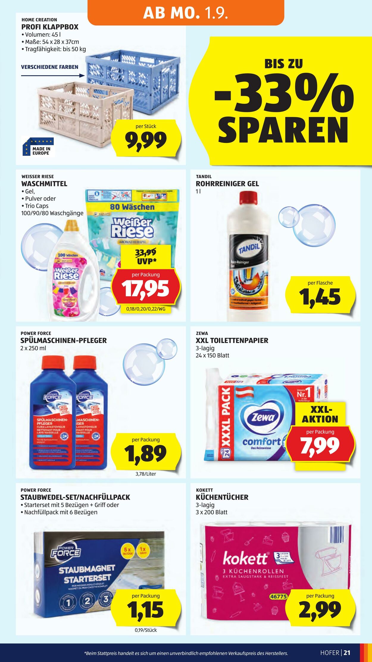 Prospekt Hofer 29.08.2025 - 04.09.2025
