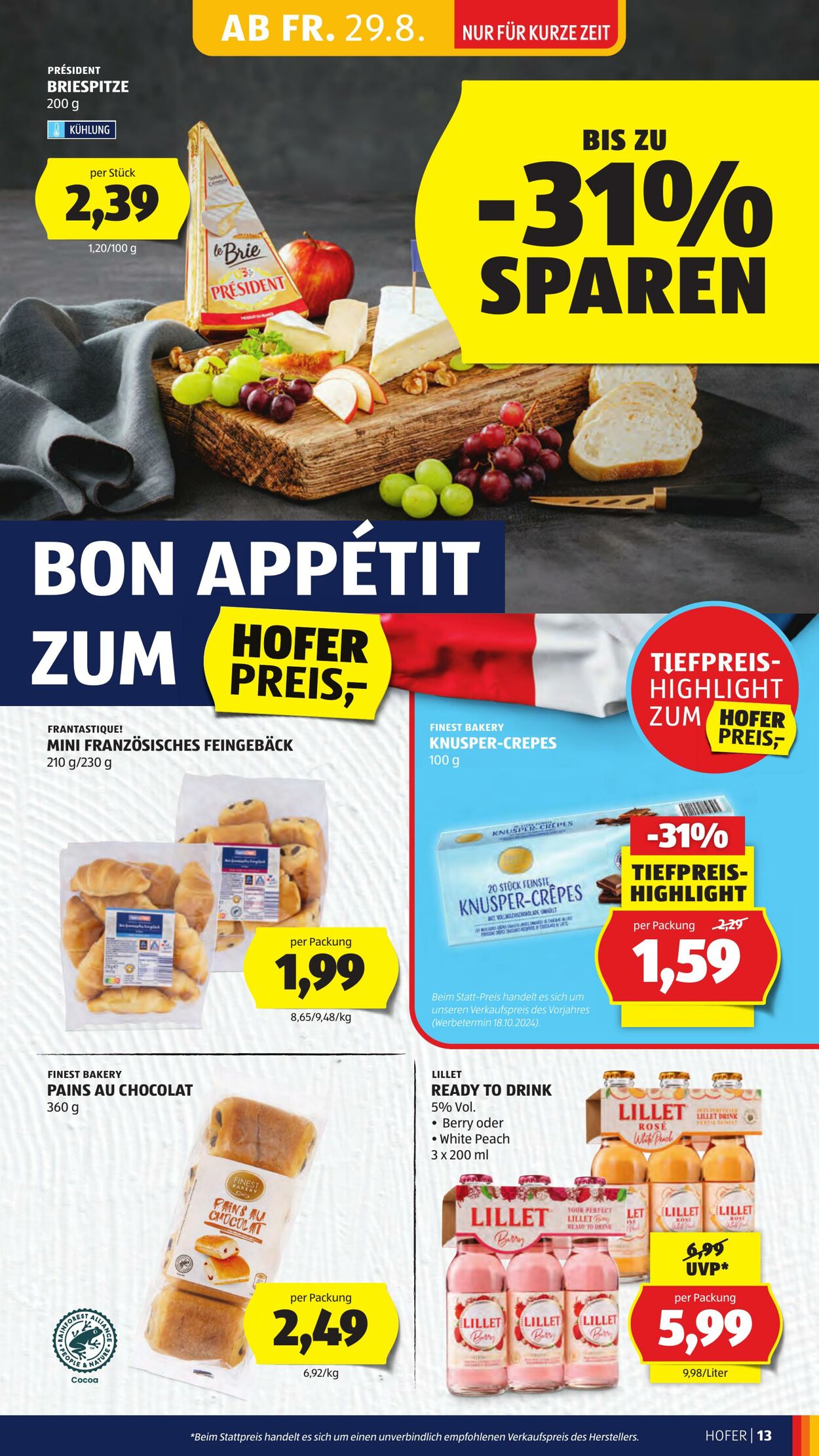 Prospekt Hofer 29.08.2025 - 04.09.2025