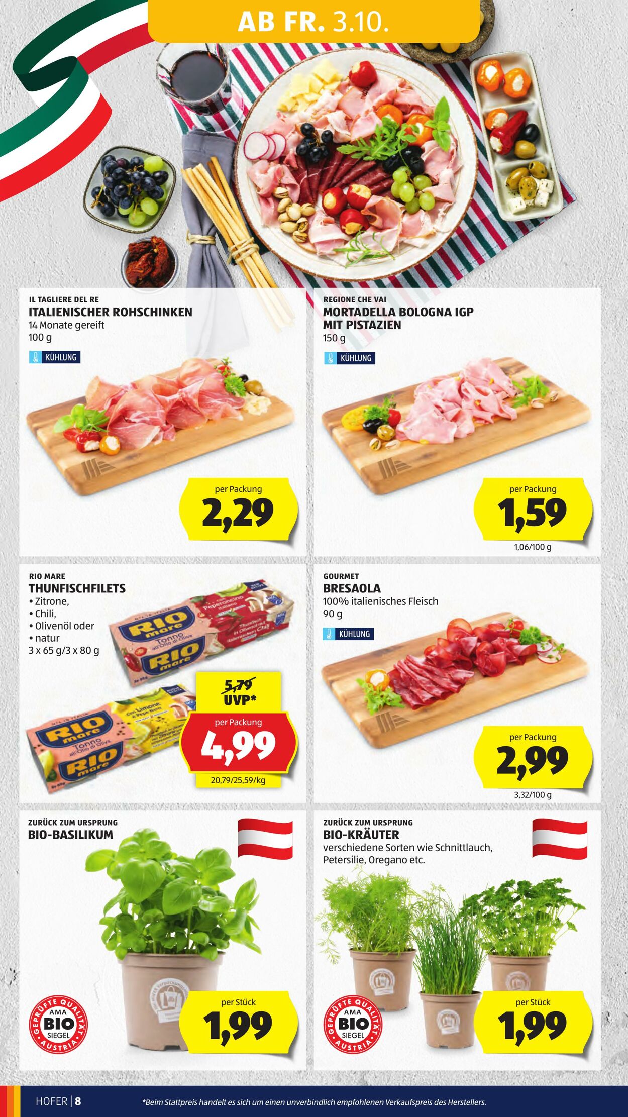 Prospekt Hofer 03.10.2025 - 09.10.2025