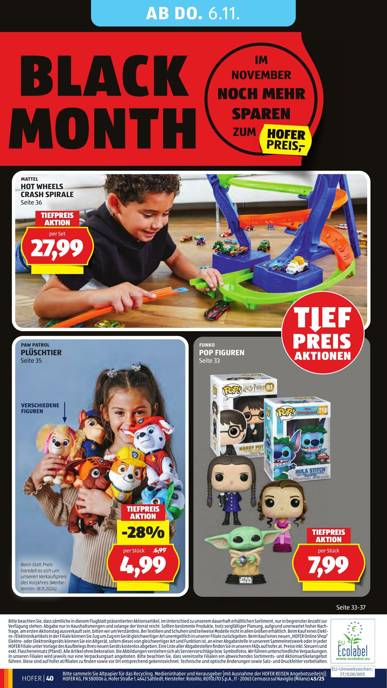 Prospekt Hofer 31.10.2025 - 06.11.2025