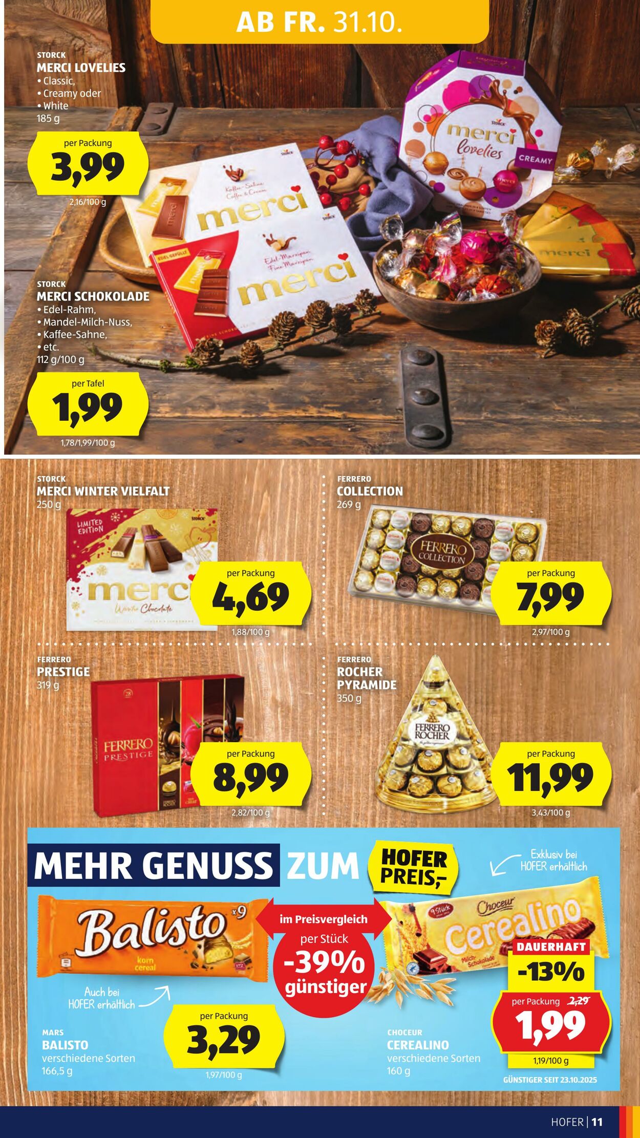 Prospekt Hofer 31.10.2025 - 06.11.2025