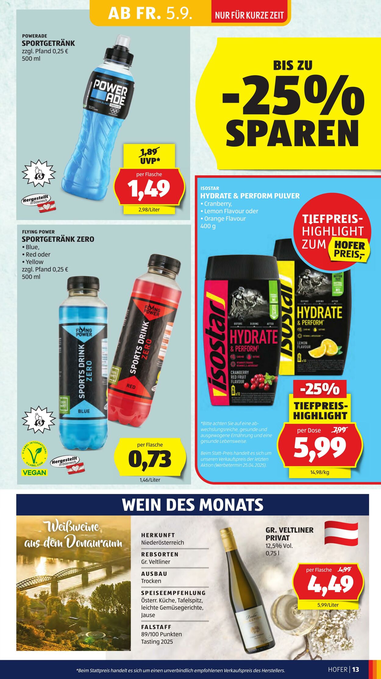 Prospekt Hofer 05.09.2025 - 11.09.2025