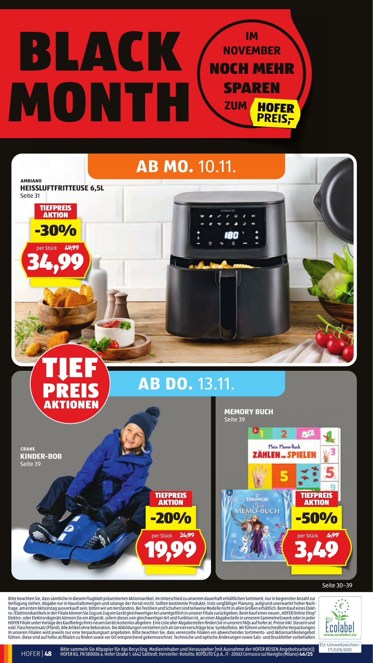 Prospekt Hofer 07.11.2025 - 13.11.2025