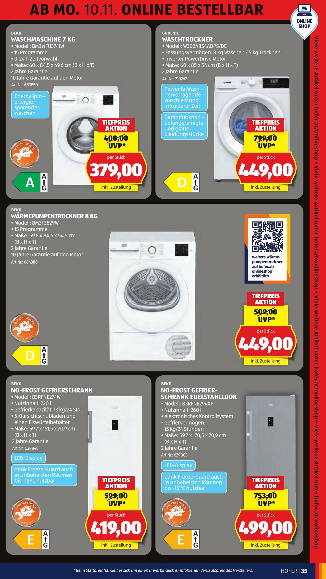 Prospekt Hofer 07.11.2025 - 13.11.2025