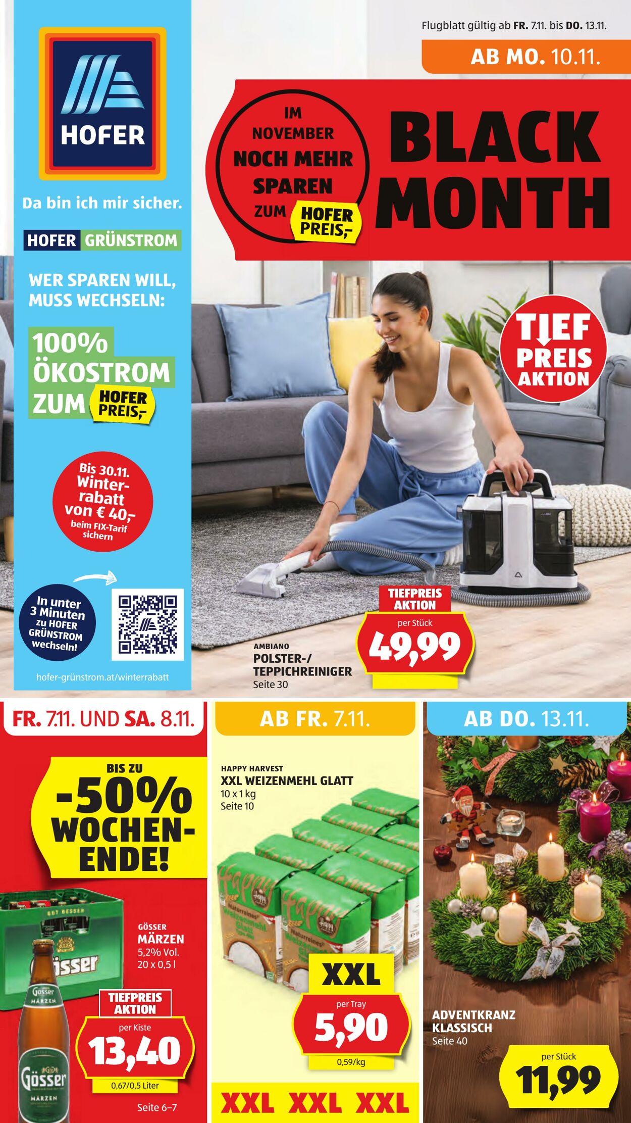 Prospekt Hofer - Angebote gültig ab Freitag, 7.11., Montag 10.11. bis Donnerstag, 13.11.2025 7 Nov, 2025 - 13 Nov, 2025