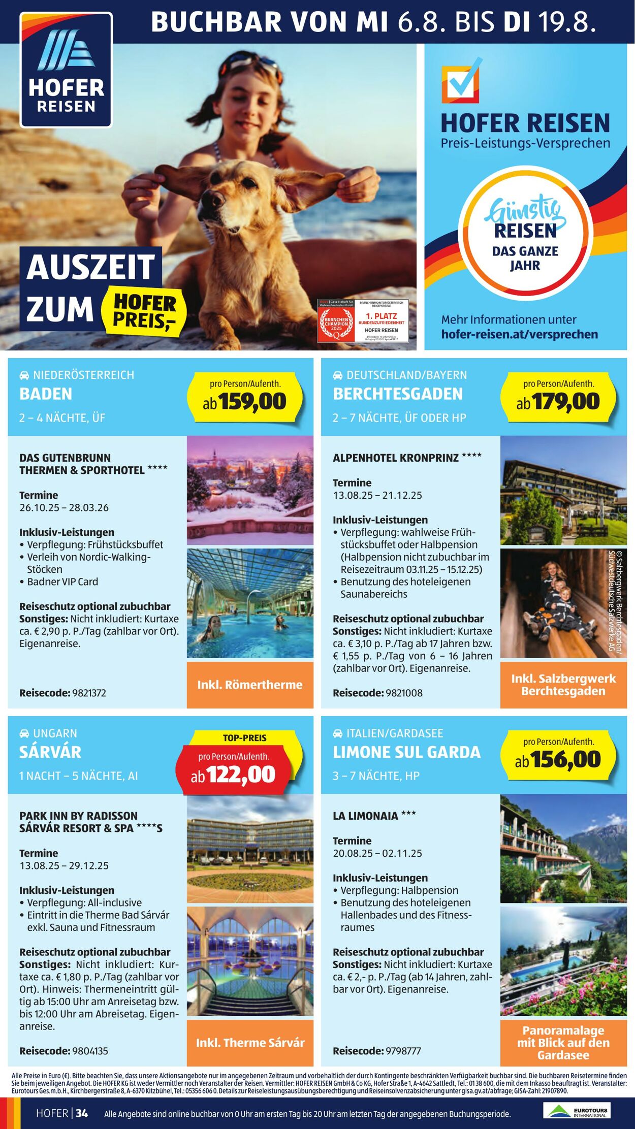 Prospekt Hofer 08.08.2025 - 14.08.2025