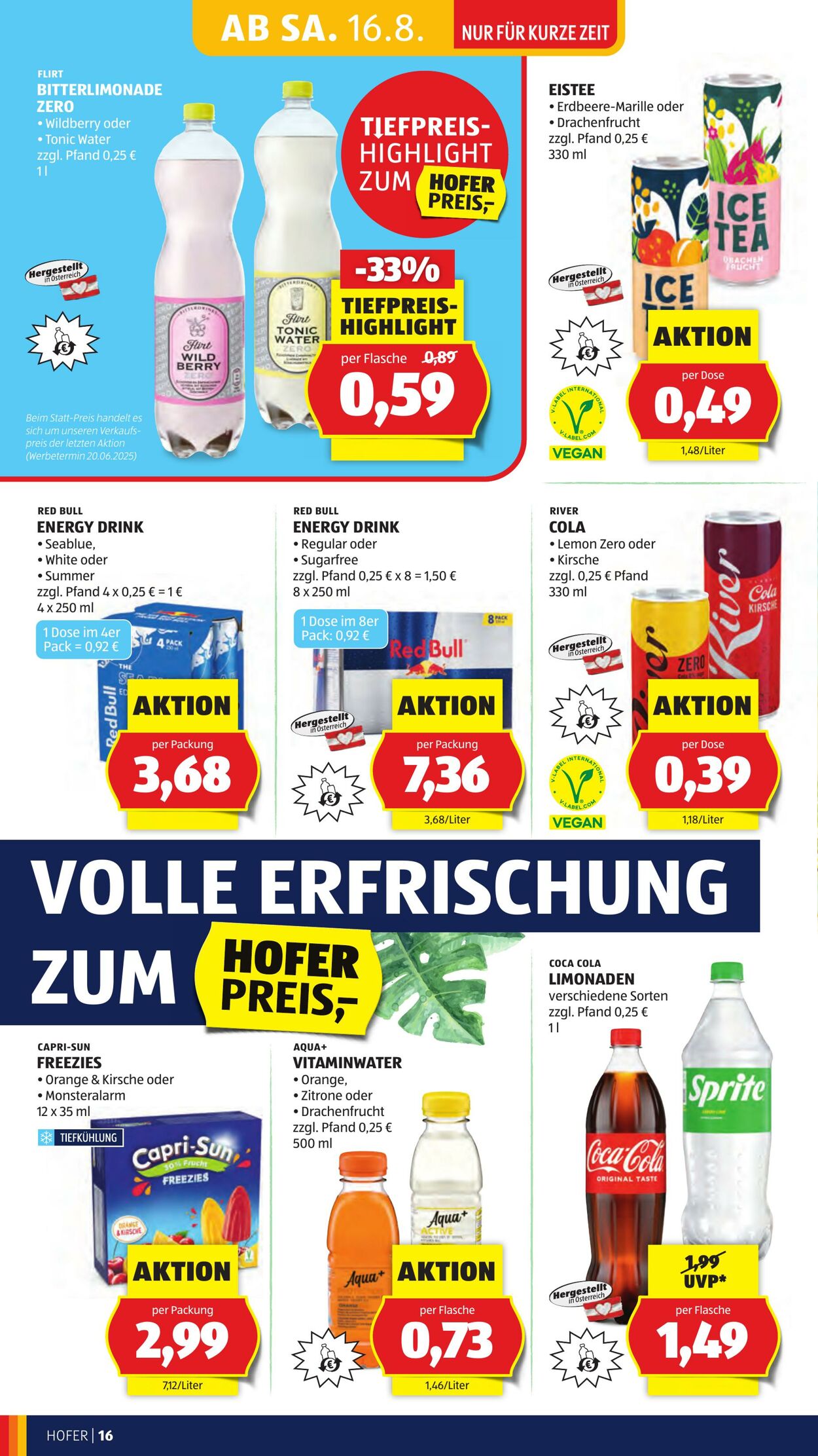 Prospekt Hofer 16.08.2025 - 21.08.2025