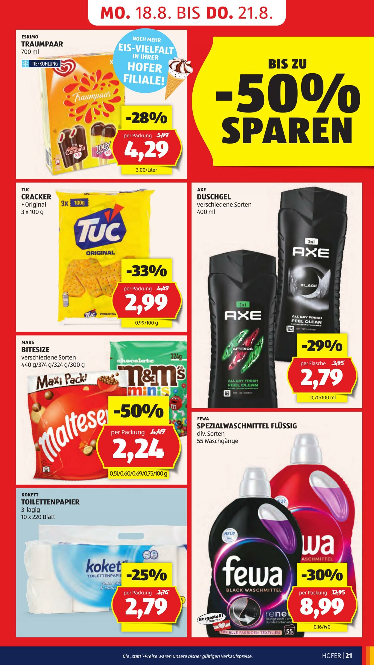 Prospekt Hofer 16.08.2025 - 21.08.2025