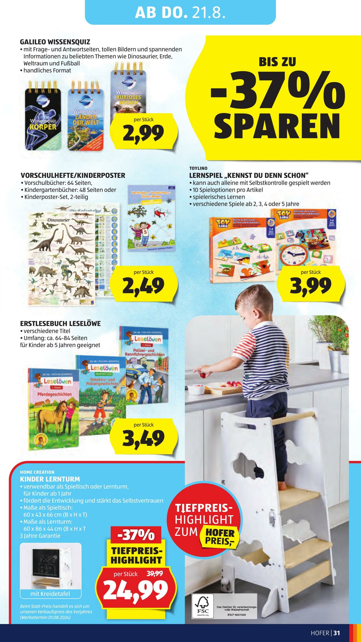 Prospekt Hofer 16.08.2025 - 21.08.2025
