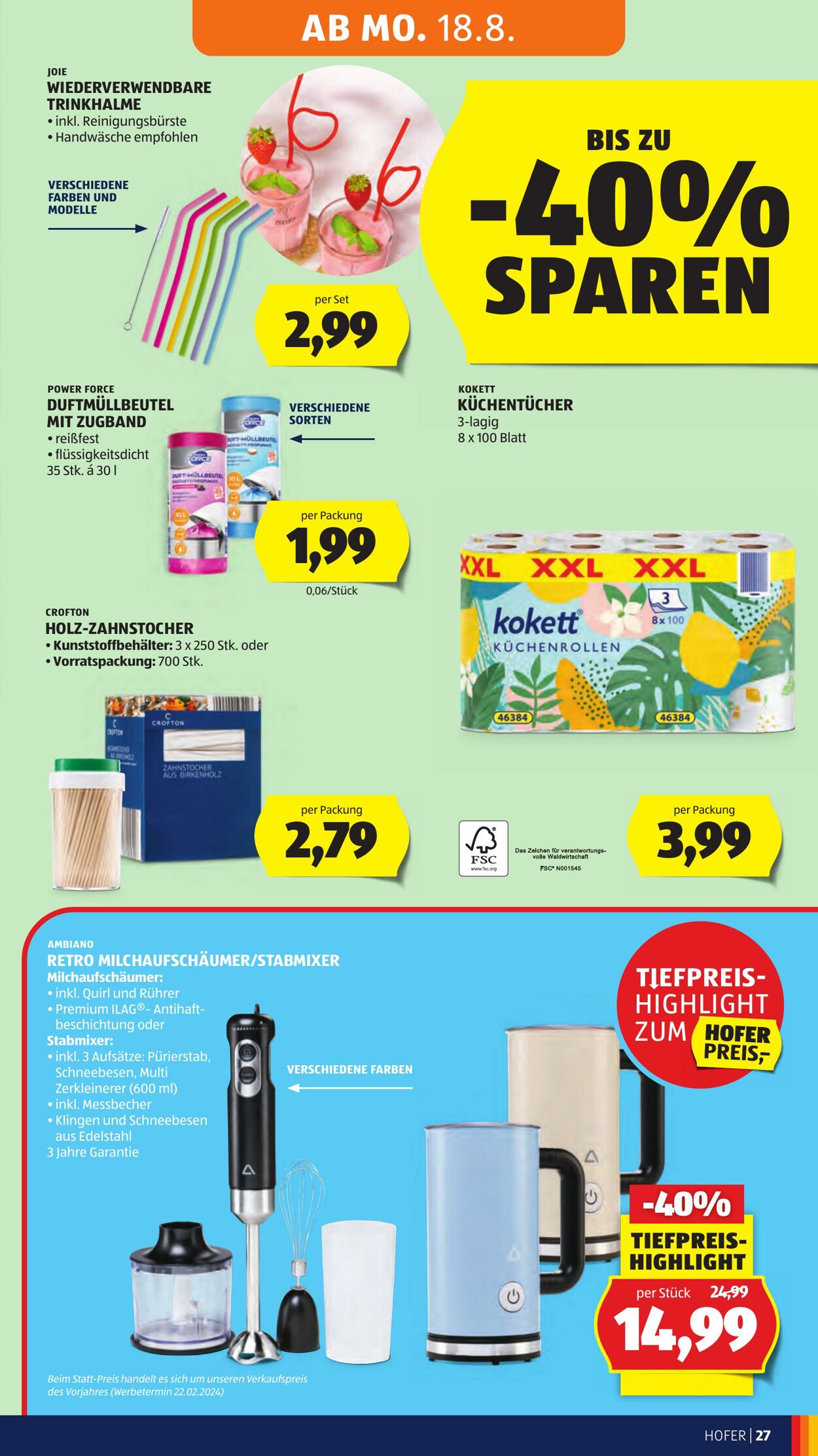 Prospekt Hofer 16.08.2025 - 21.08.2025