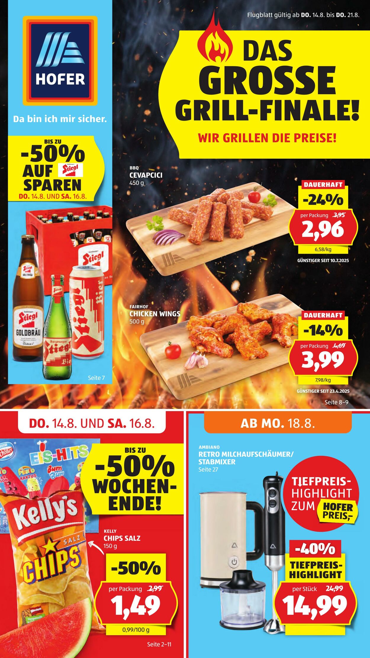 Prospekt Hofer - Angebote gültig ab Samstag, 16.8., Montag 18.8. bis Donnerstag, 21.8.2025 16 Aug, 2025 - 21 Aug, 2025