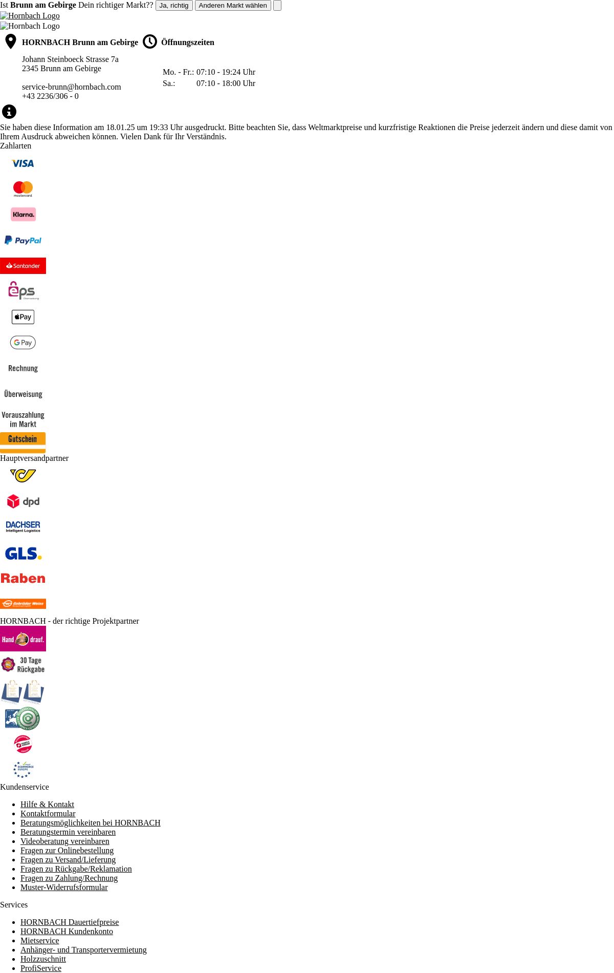 Prospekt Hornbach 15.01.2025 - 23.01.2025