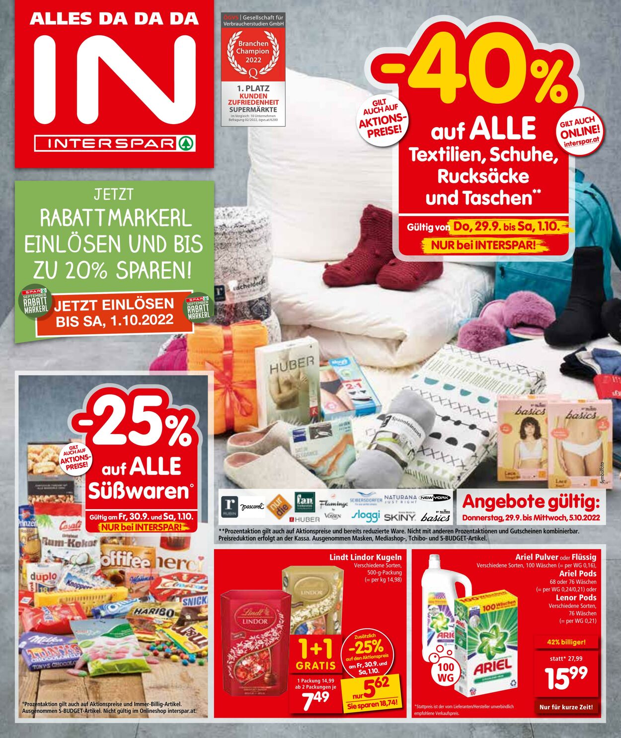 Prospekt Interspar 29.09.2022 - 05.10.2022