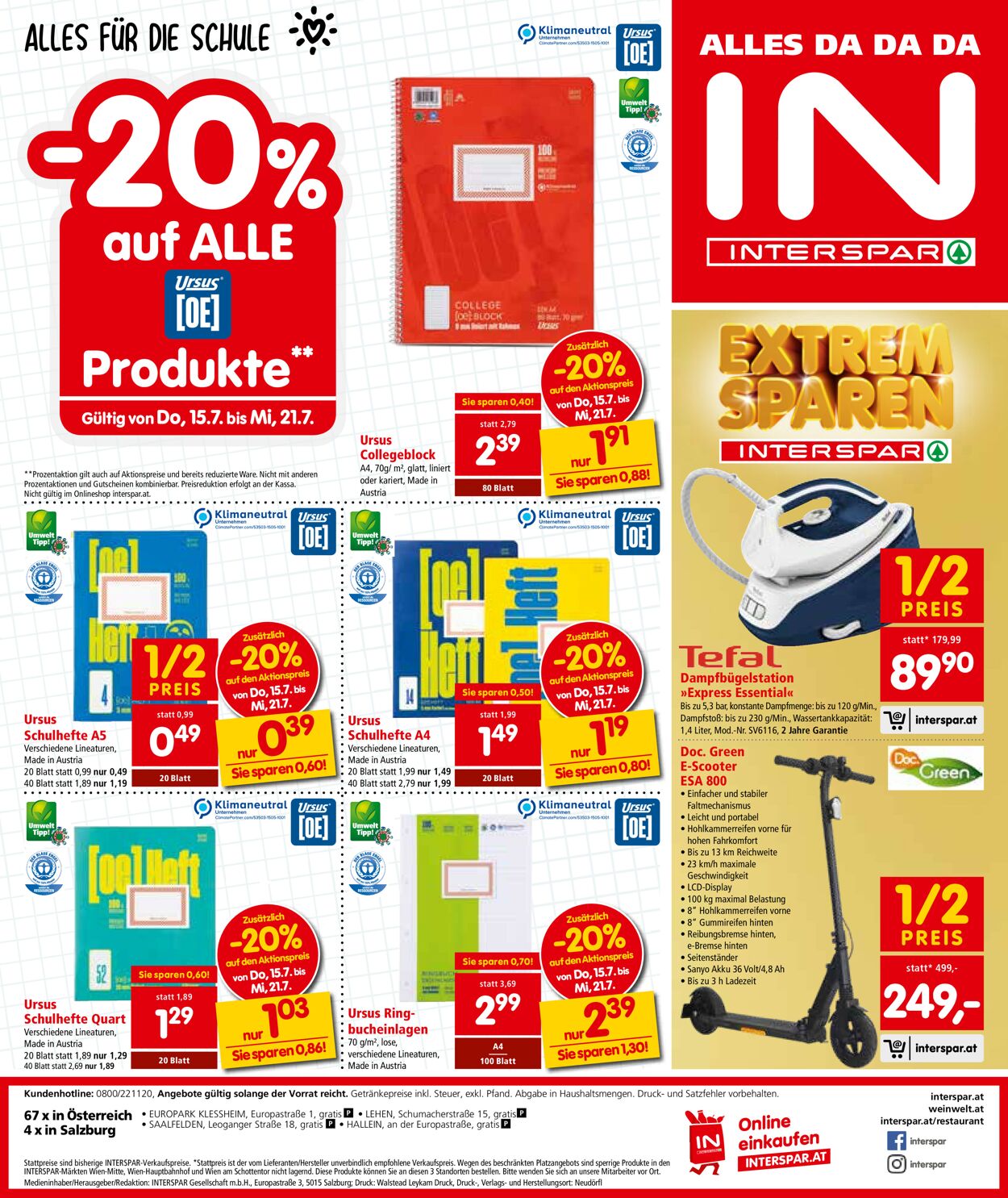 Prospekt Interspar 15.07.2021 - 28.07.2021