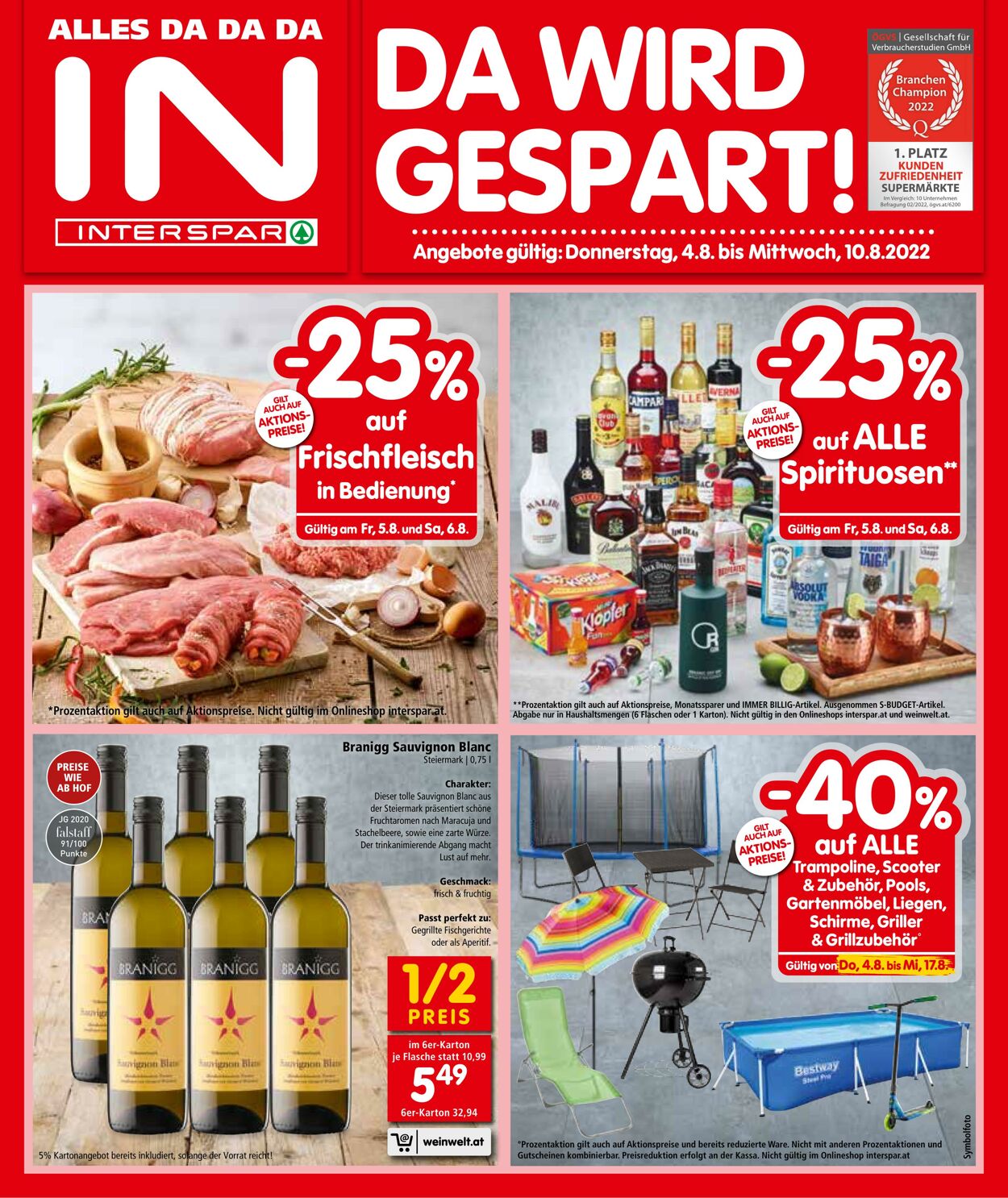 Prospekt Interspar 04.08.2022 - 10.08.2022