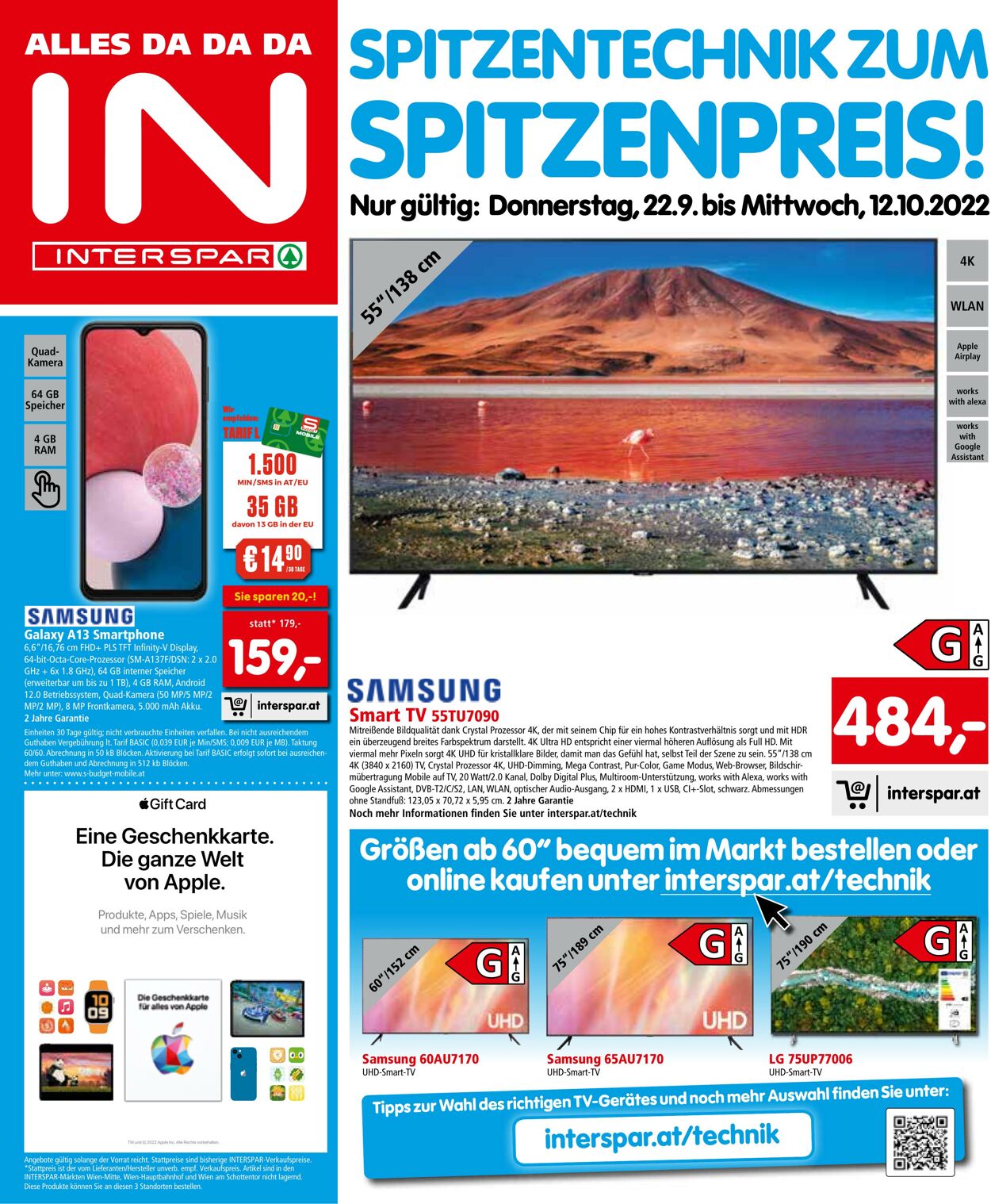 Prospekt Interspar 22.09.2022 - 12.10.2022