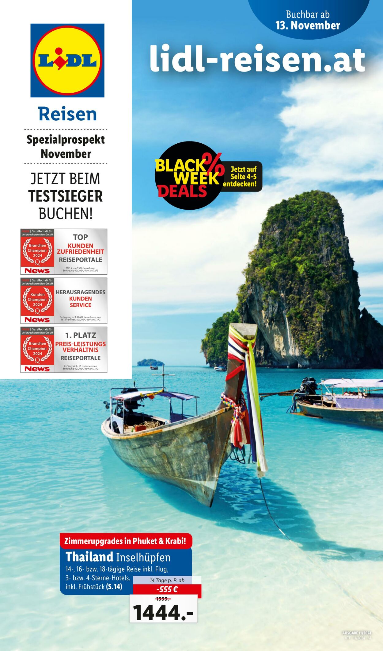 Prospekt Lidl - Buchbar ab 13.11. - WIEN, NIEDERÖSTERREICH, BURGENLAND 13 Nov, 2024 - 15 Dez, 2024