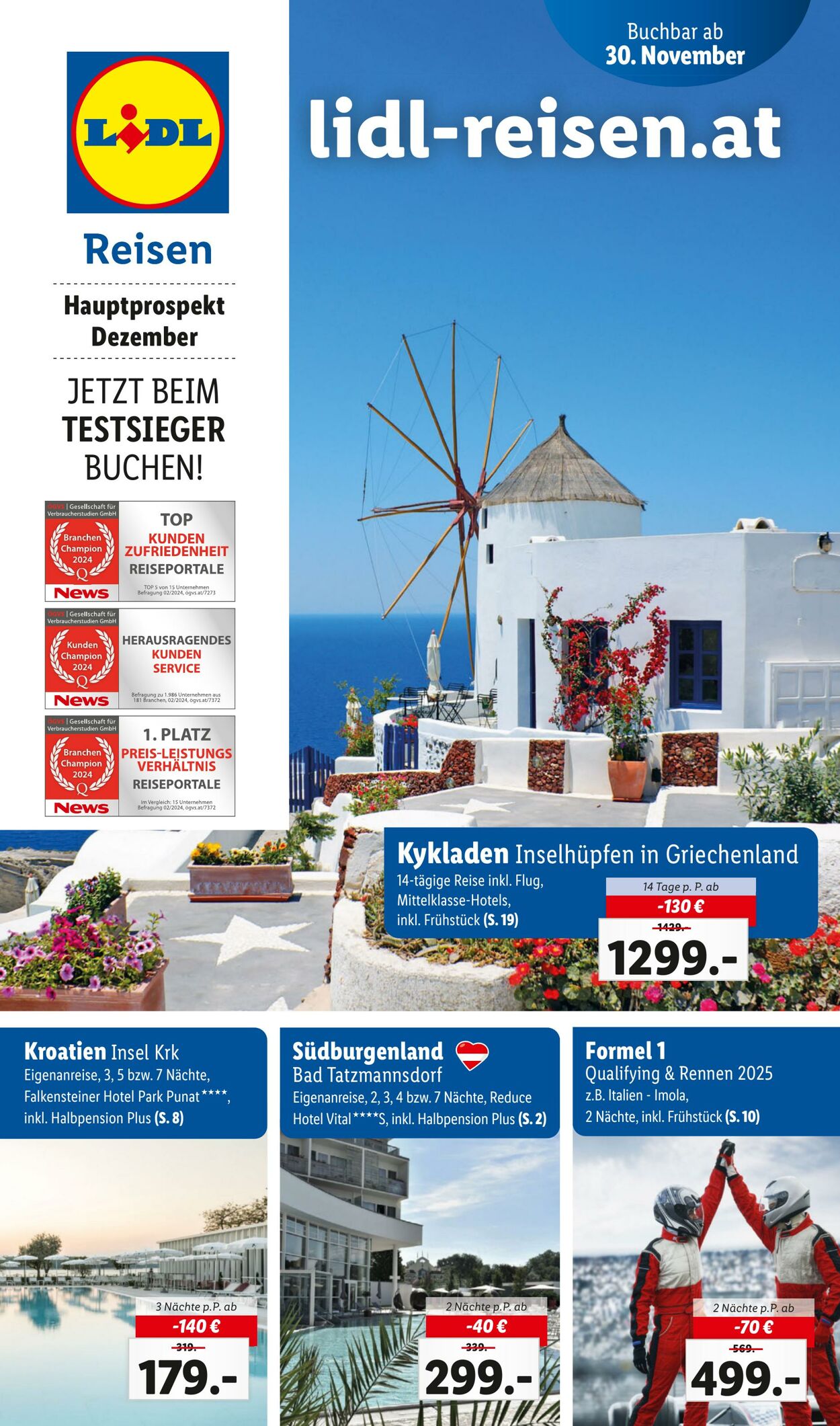 Prospekt Lidl - Buchbar ab 29.11. - WIEN, NIEDERÖSTERREICH, BURGENLAND 29 Nov, 2024 - 31 Dez, 2024